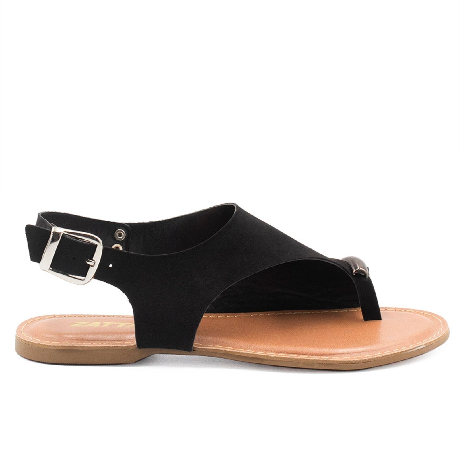 Imagem principal Sandália Rasteira Zatta Detalhe Dedo Bárbara Preta ZATTA preto