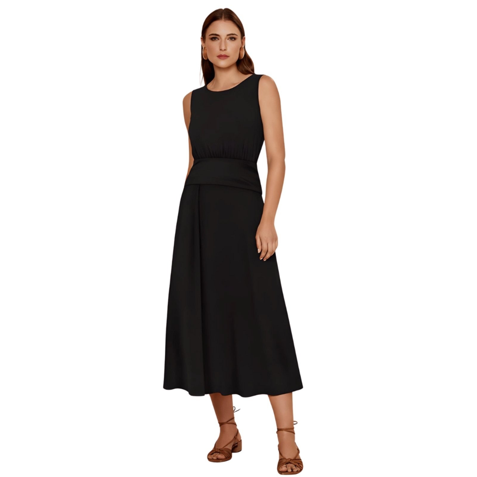 Imagem principal Vestido Chá Amarração Viscose Lez a Lez preto