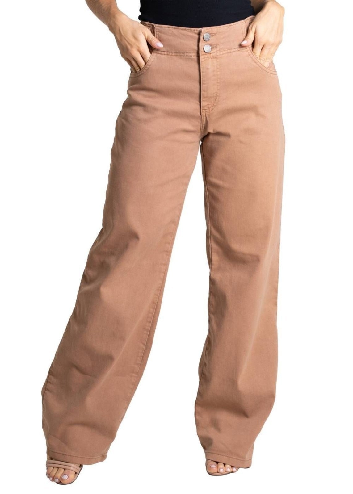 Imagem principal Calça Sarja Sawary Wide Leg - 280597 Sawary bege