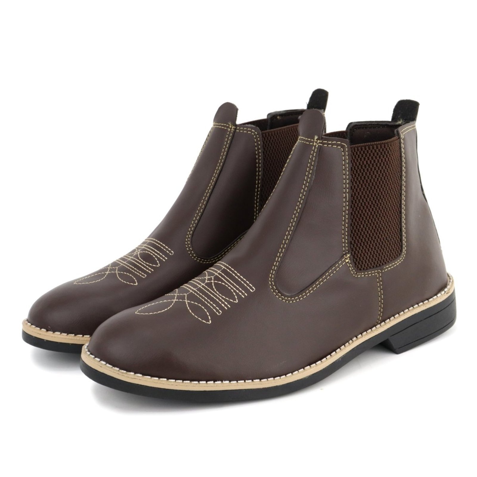Imagem principal Bota Country Botina Masculina Chelsea Casual Confortavel Café Bia Ramos marrom