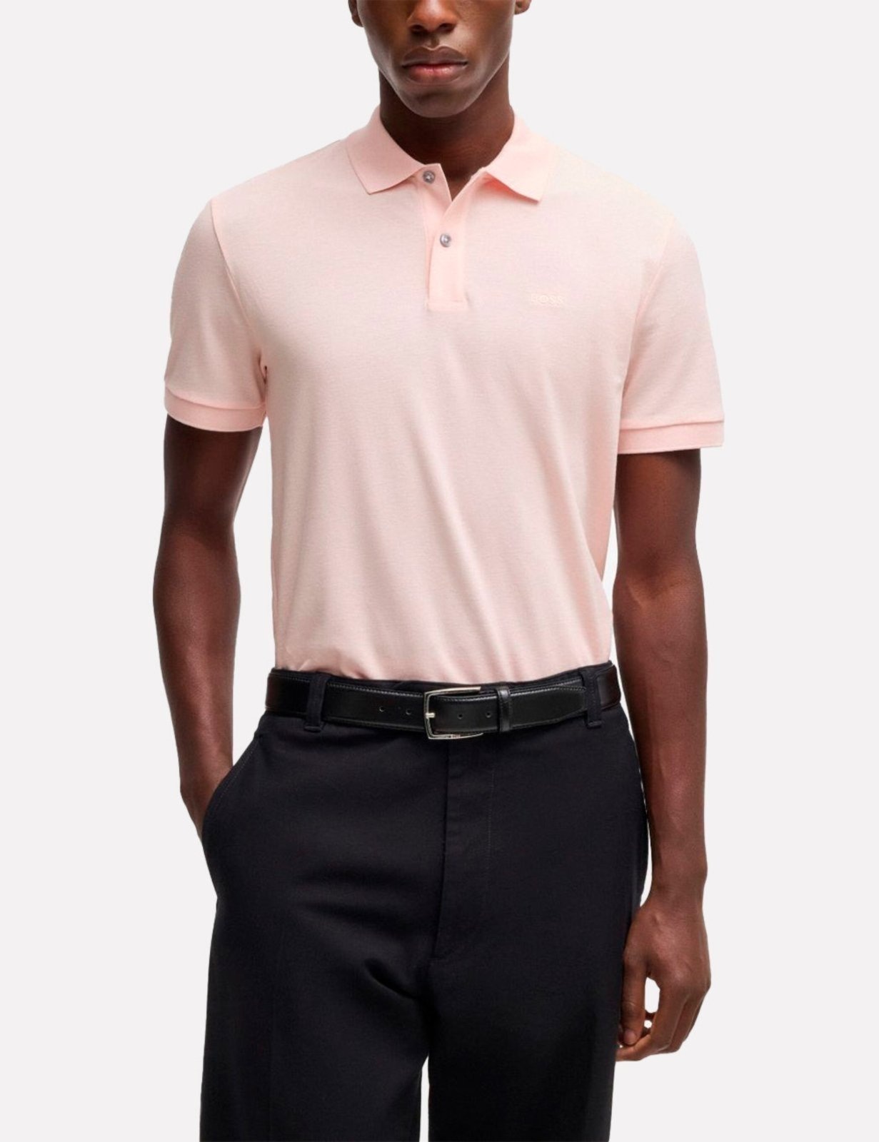 Imagem principal Polo Hugo Boss Masculina Regular Pallas Claro Hugo Boss rosa