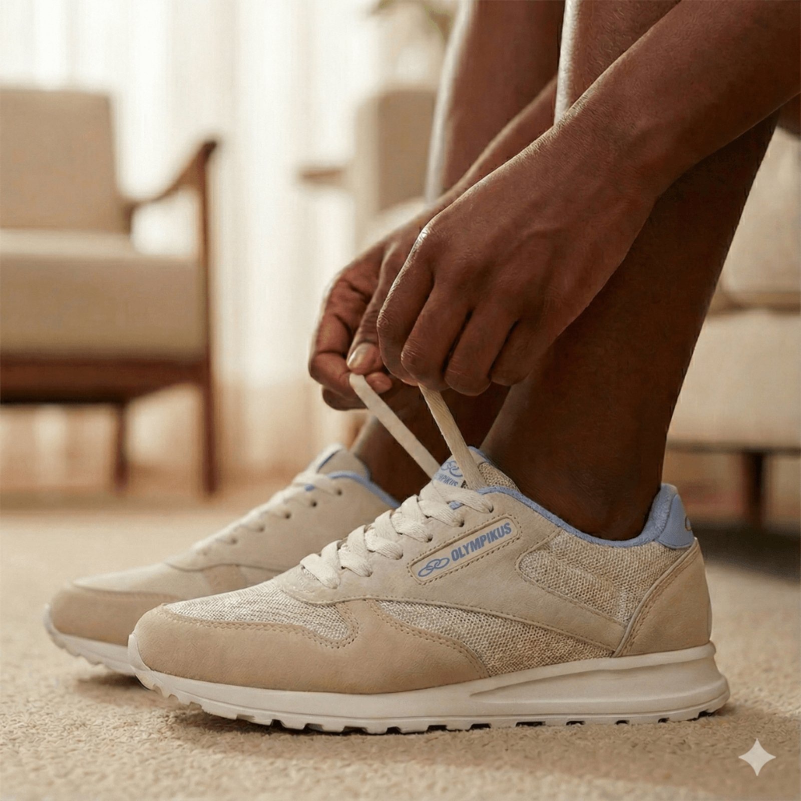 Imagem principal Tênis Feminino Olympikus Jogging Bege/Azul OLYMPIKUS bege azul