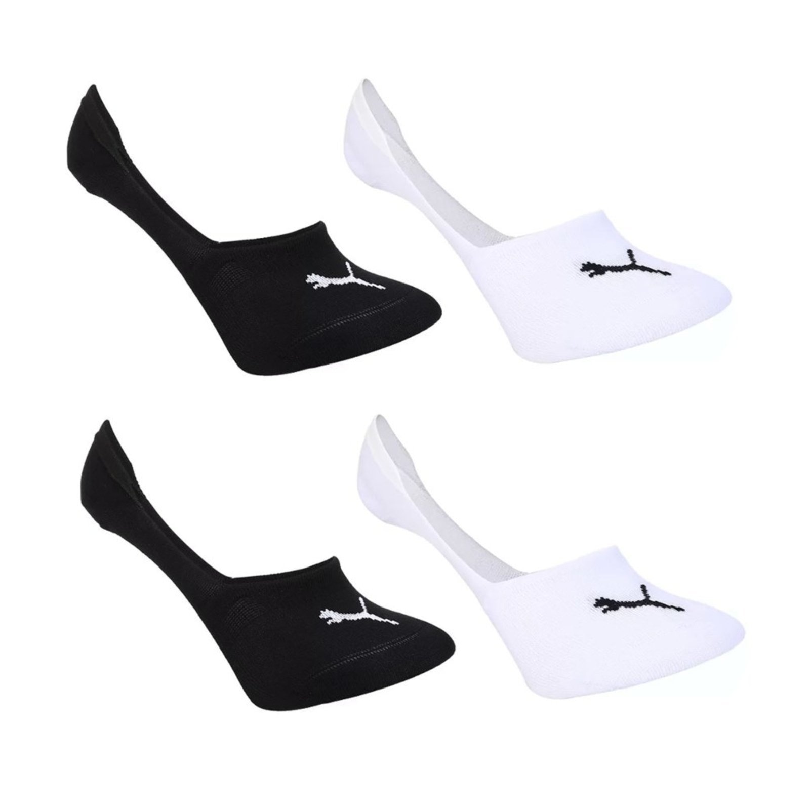 Imagem principal Kit 4 Pares de Meia Puma Sapatilha Invisível Feminino e Branco Puma preto