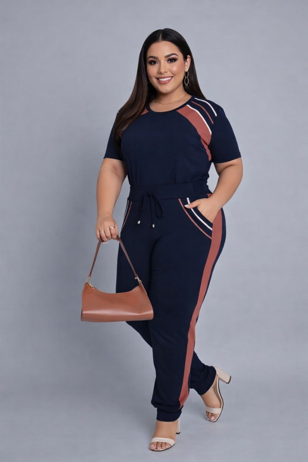 Imagem principal Conjunto Feminino D Bell Outlet Fashion Bela Terracota D BELL OUTLET FASHION preto