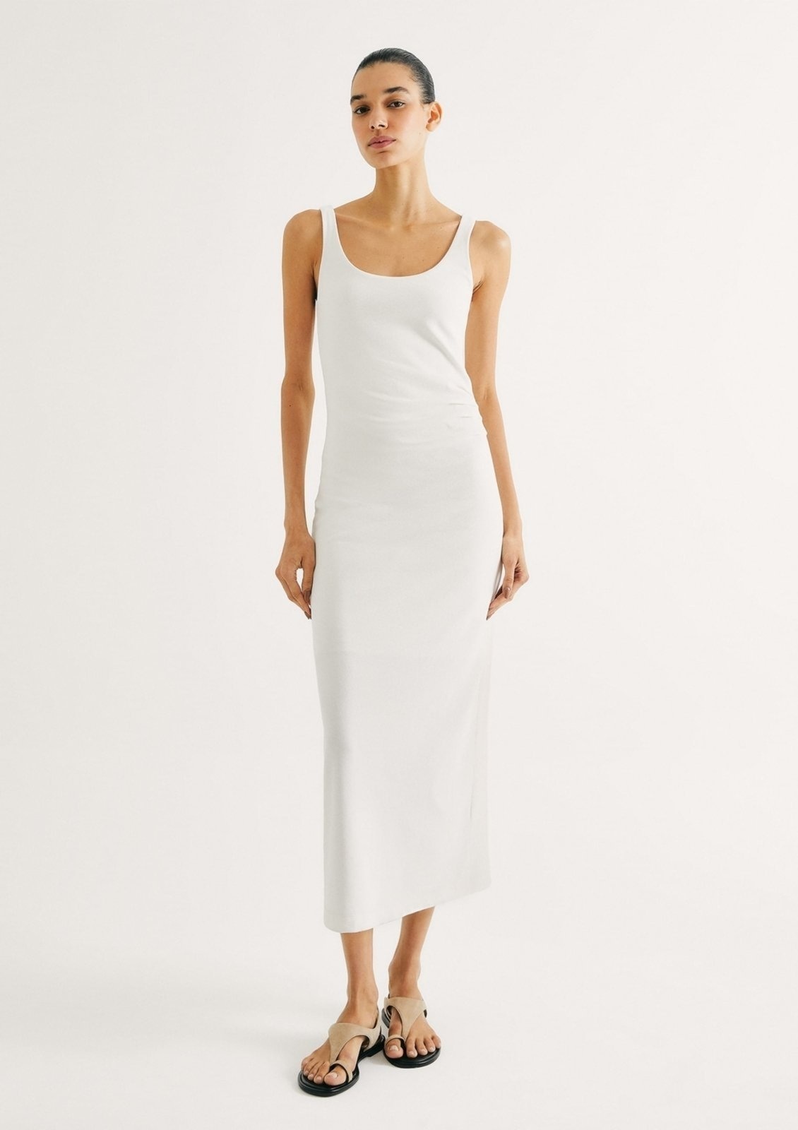 Imagem principal Vestido Midi Justo Em Ribana Hering off-white