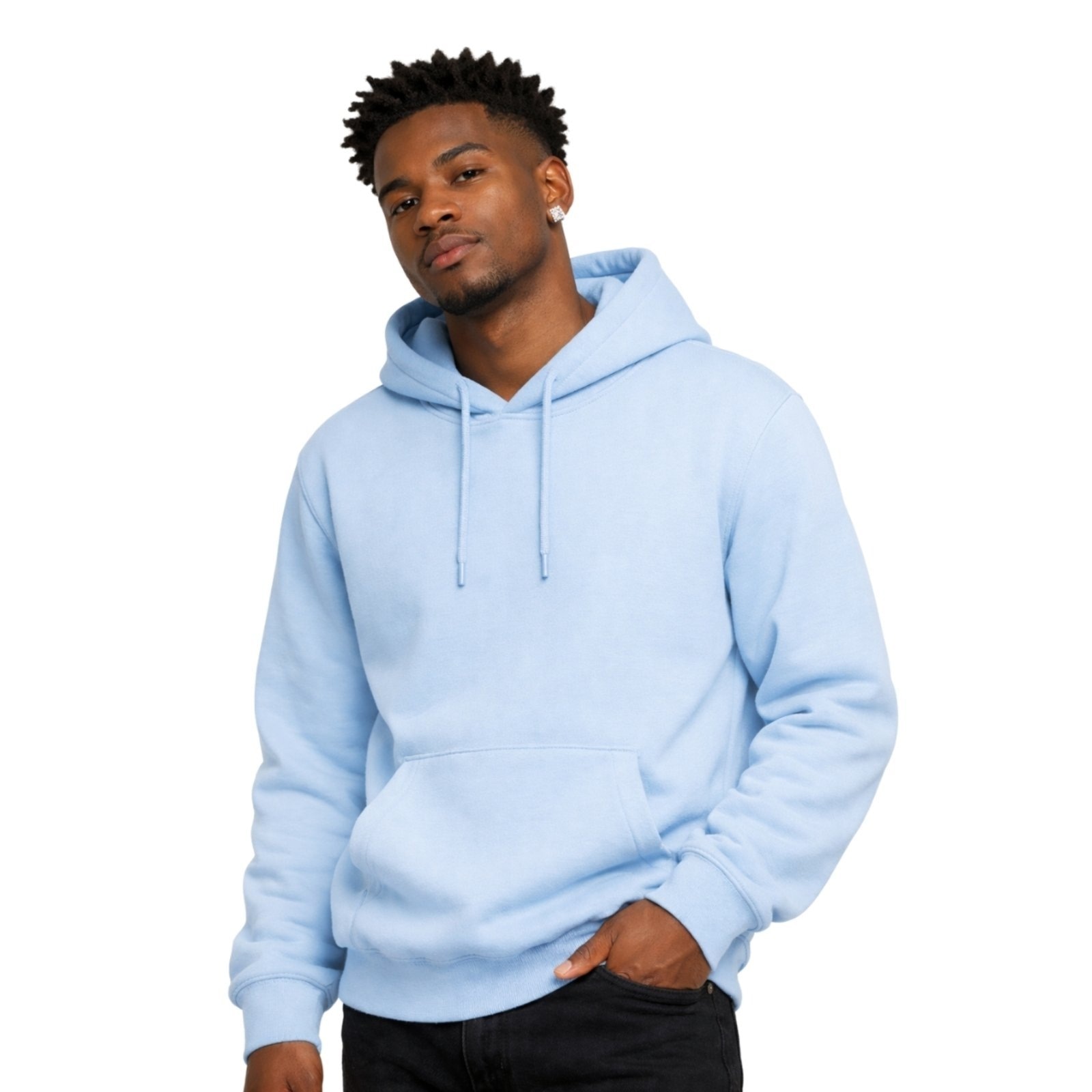 Imagem principal Moletom Relaxado Canguru Liso Relaxado azul