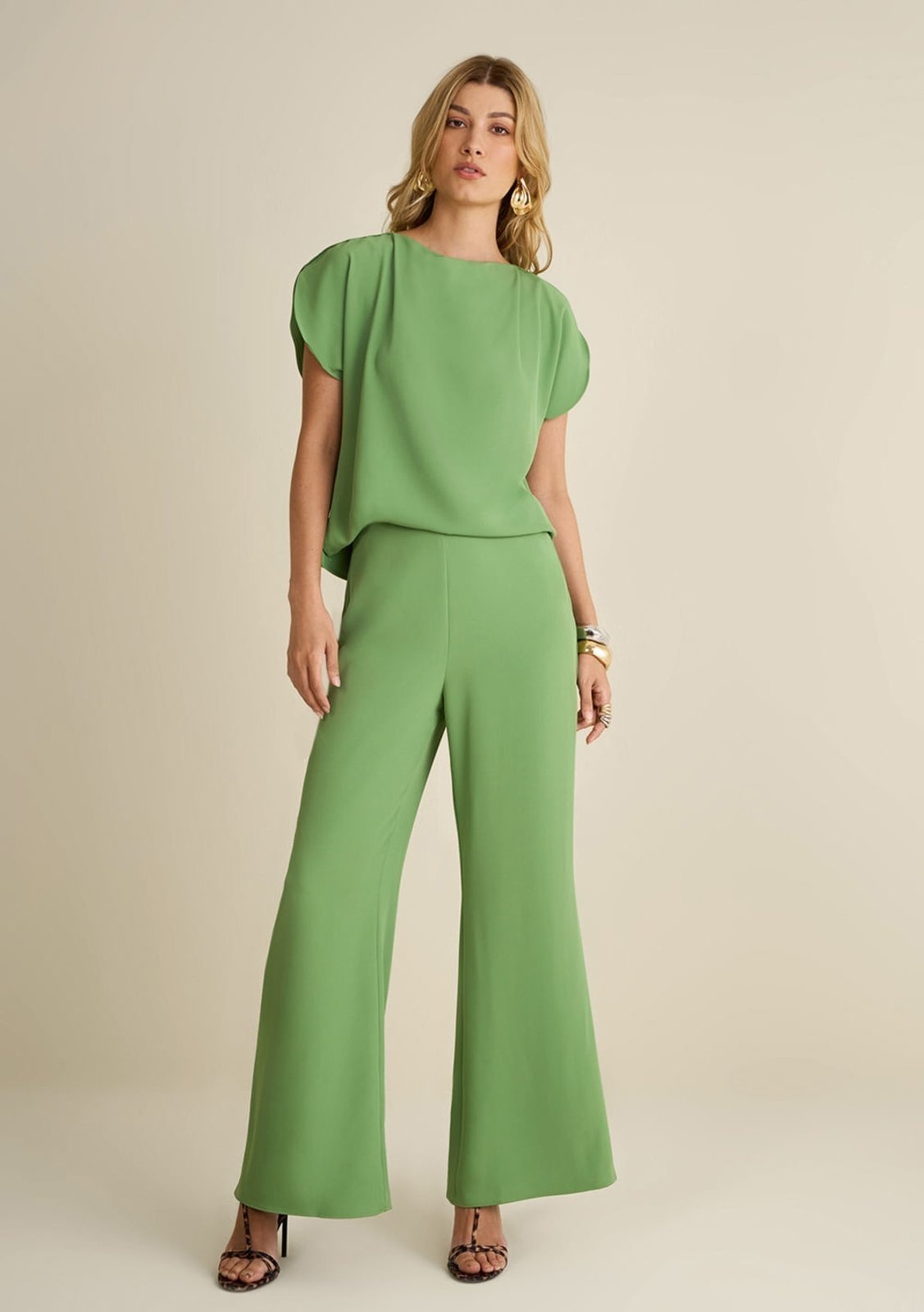 Imagem principal Calça Morena Rosa Flare Alta Verde Morena Rosa verde rosa