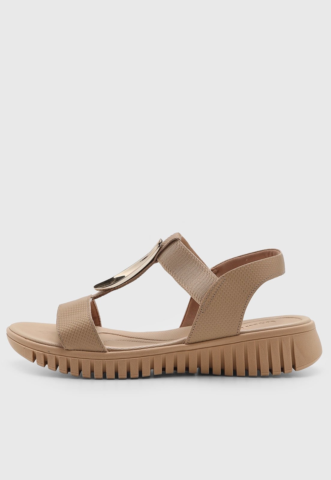 Imagem principal Sandália Feminina Usaflex Detalhe Metálico Usaflex bege