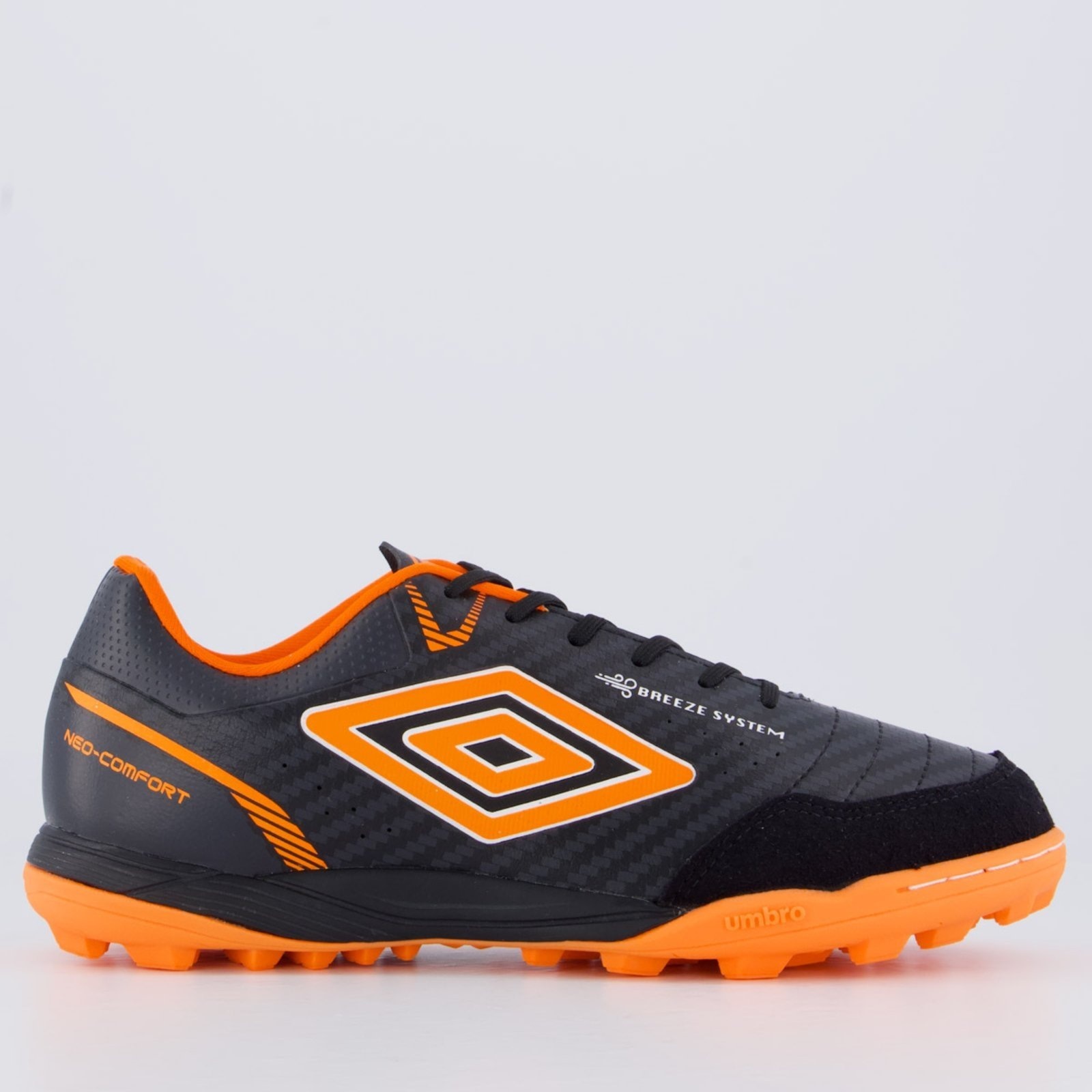 Imagem principal Chuteira Umbro Neo-Confort Society Preta e Laranja Umbro preto