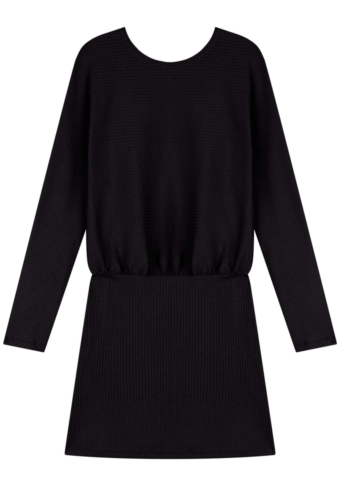 Imagem principal Vestido Curto De Manga Longa Em Malha Canelada De Viscose Lez a Lez poás