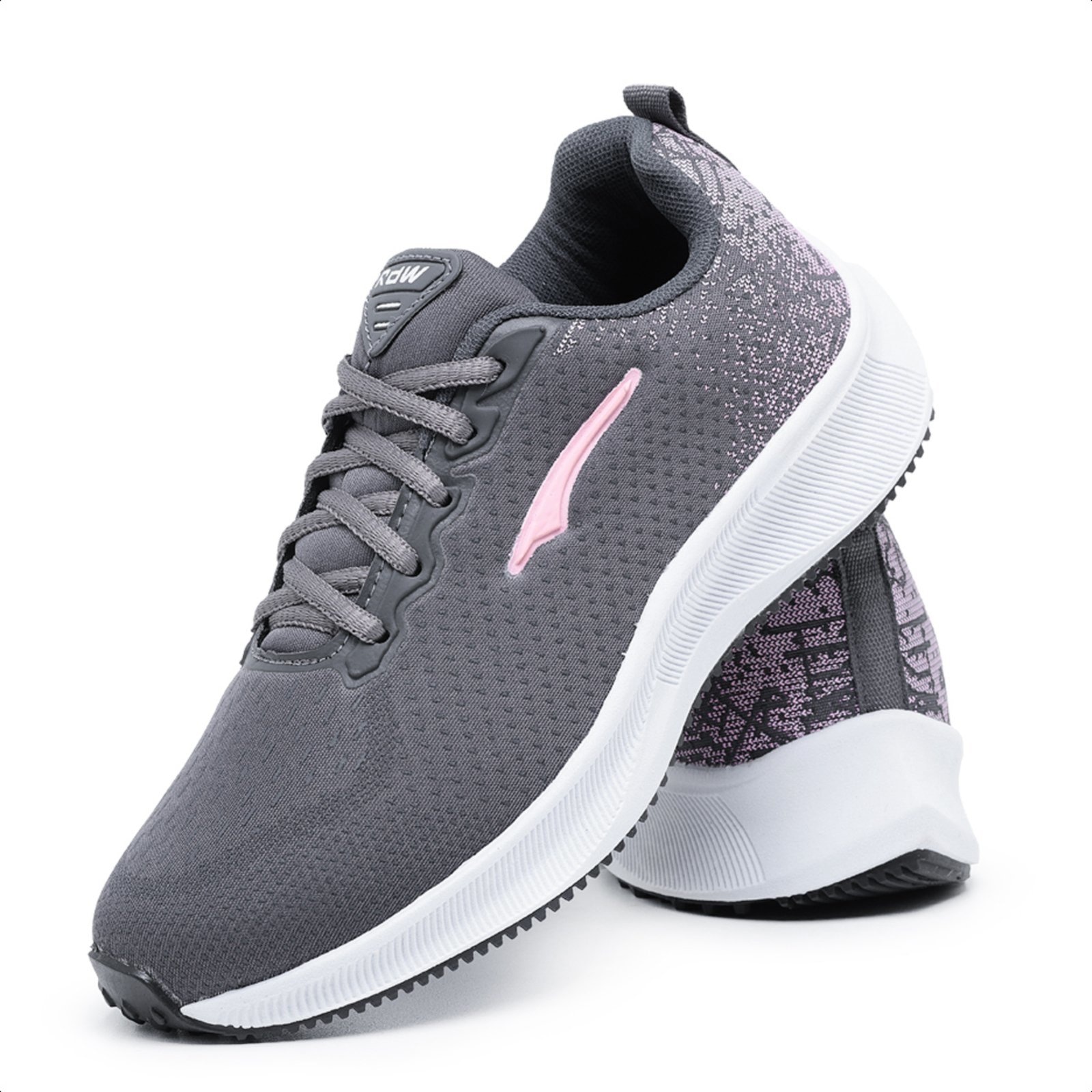 Imagem principal Tenis Caminhada Feminino Academia Esportivo Grafite/Rosa Yes Basic cinza rosa