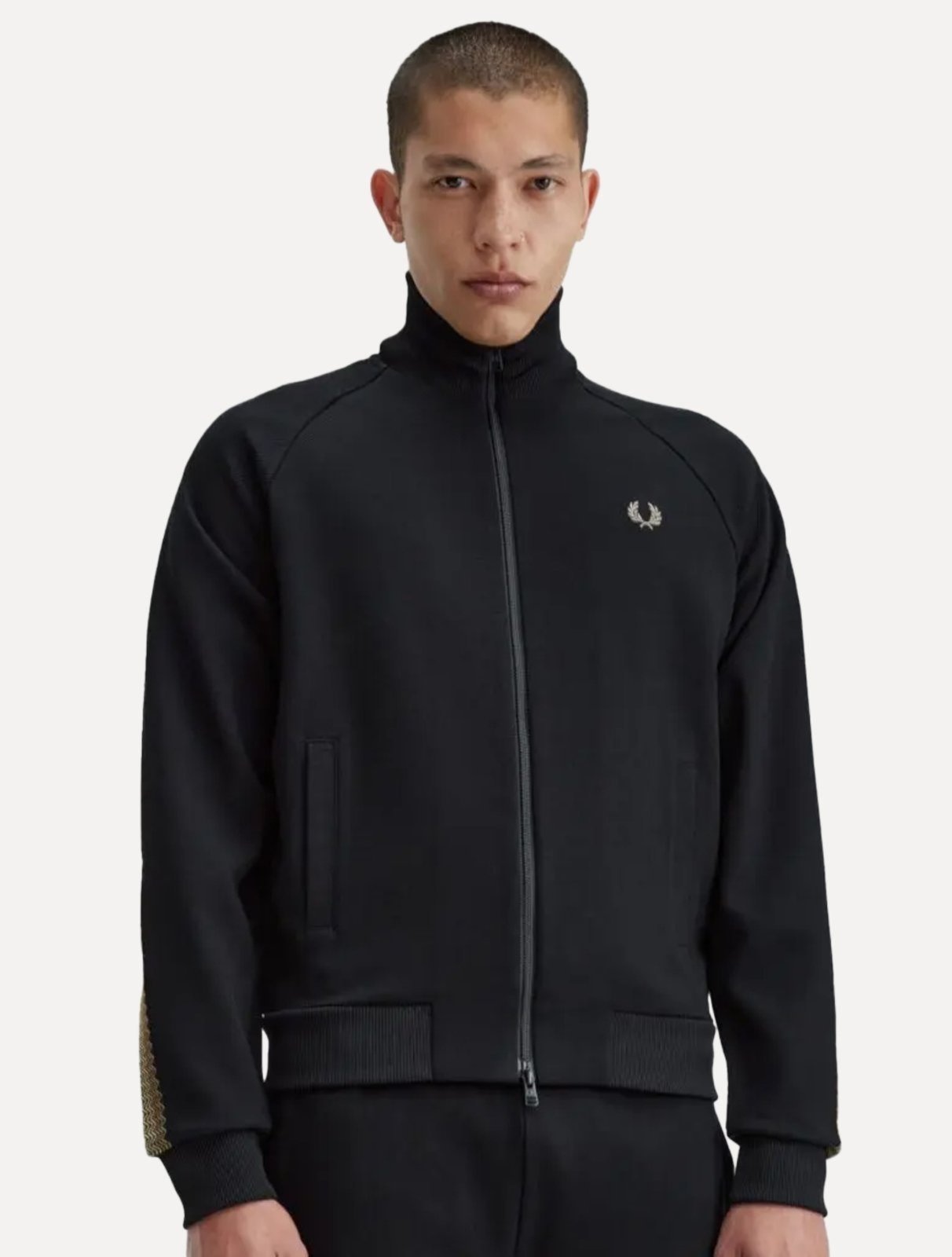Imagem principal Jaqueta Fred Perry Masculina Crochet Taped Track Preta Fred Perry preto