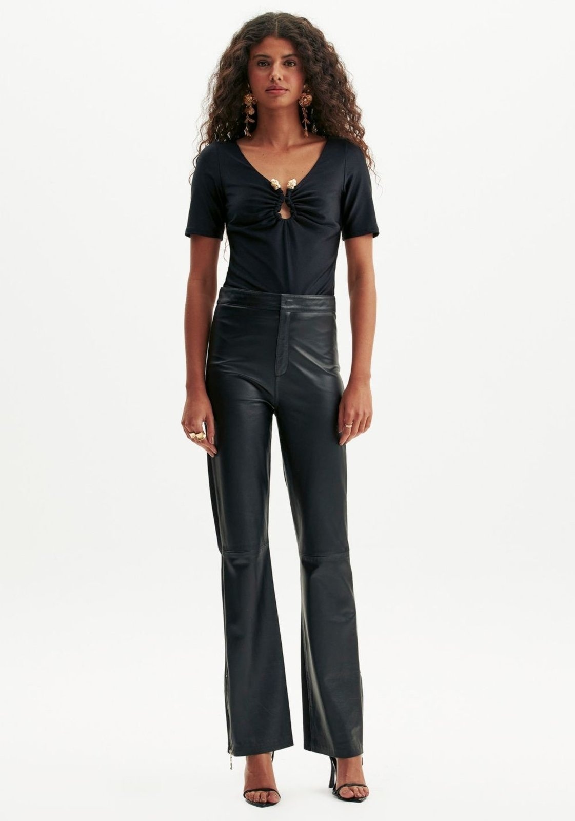 Imagem principal Calça De Couro Boot Cut Lança Perfume preto