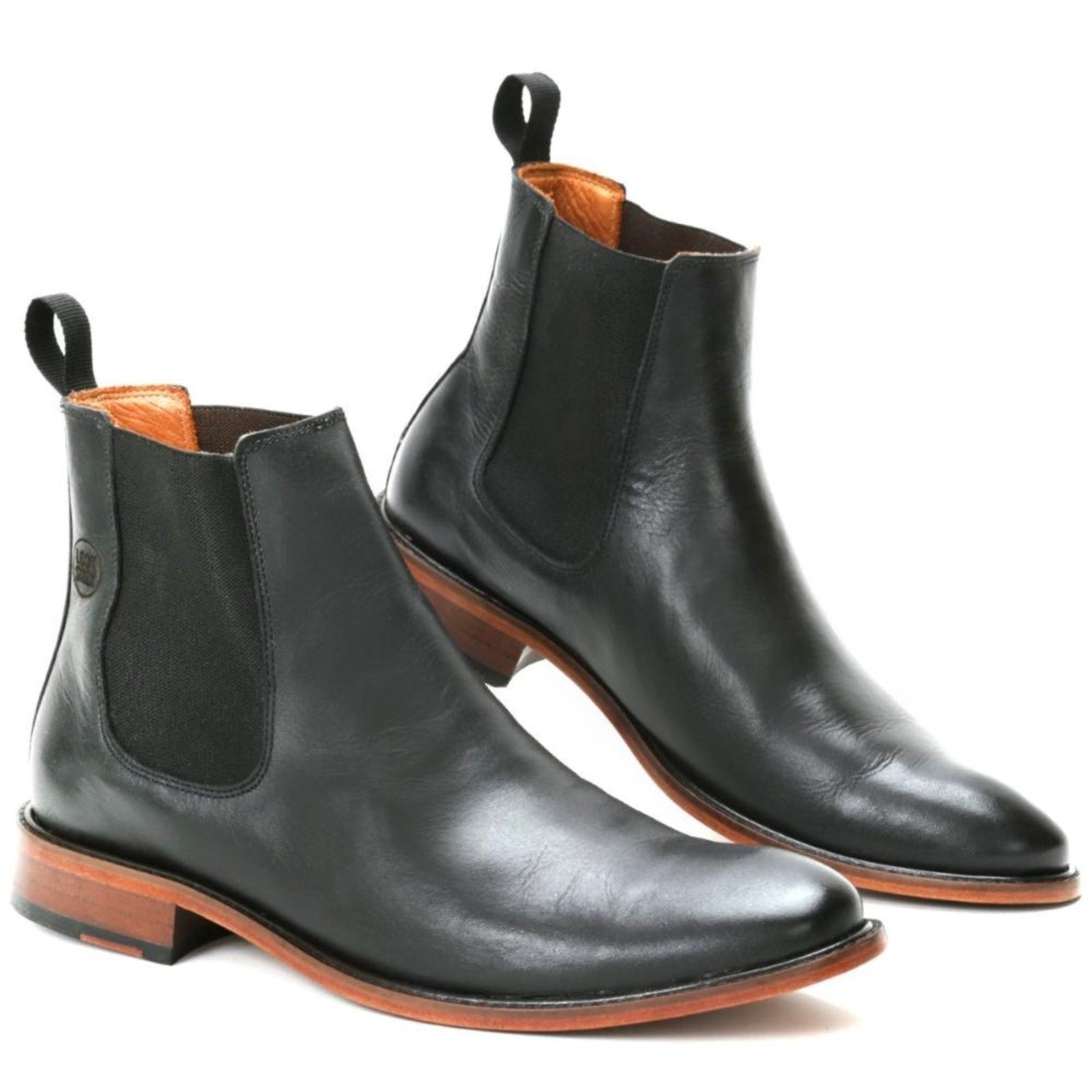 Imagem principal Bota Chelsea Masculina Solado Couro Look Stock Italiana Lookstock Botinas preto