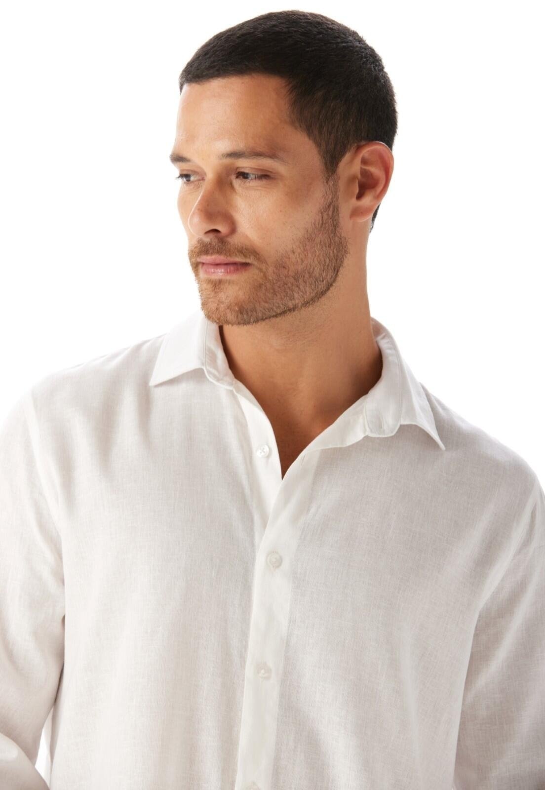 Imagem principal Camisa Linho Regular Manga Longa Traymon Claro - Xgg Traymon azul