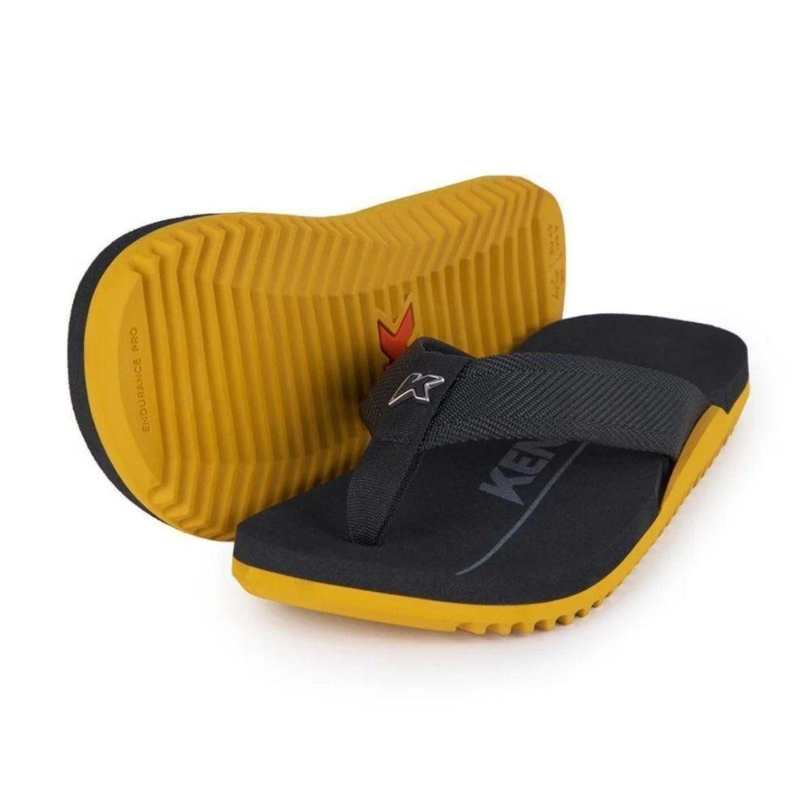 Imagem principal Chinelo Kenner Nk6 Masculino Amarelo e 745 preto