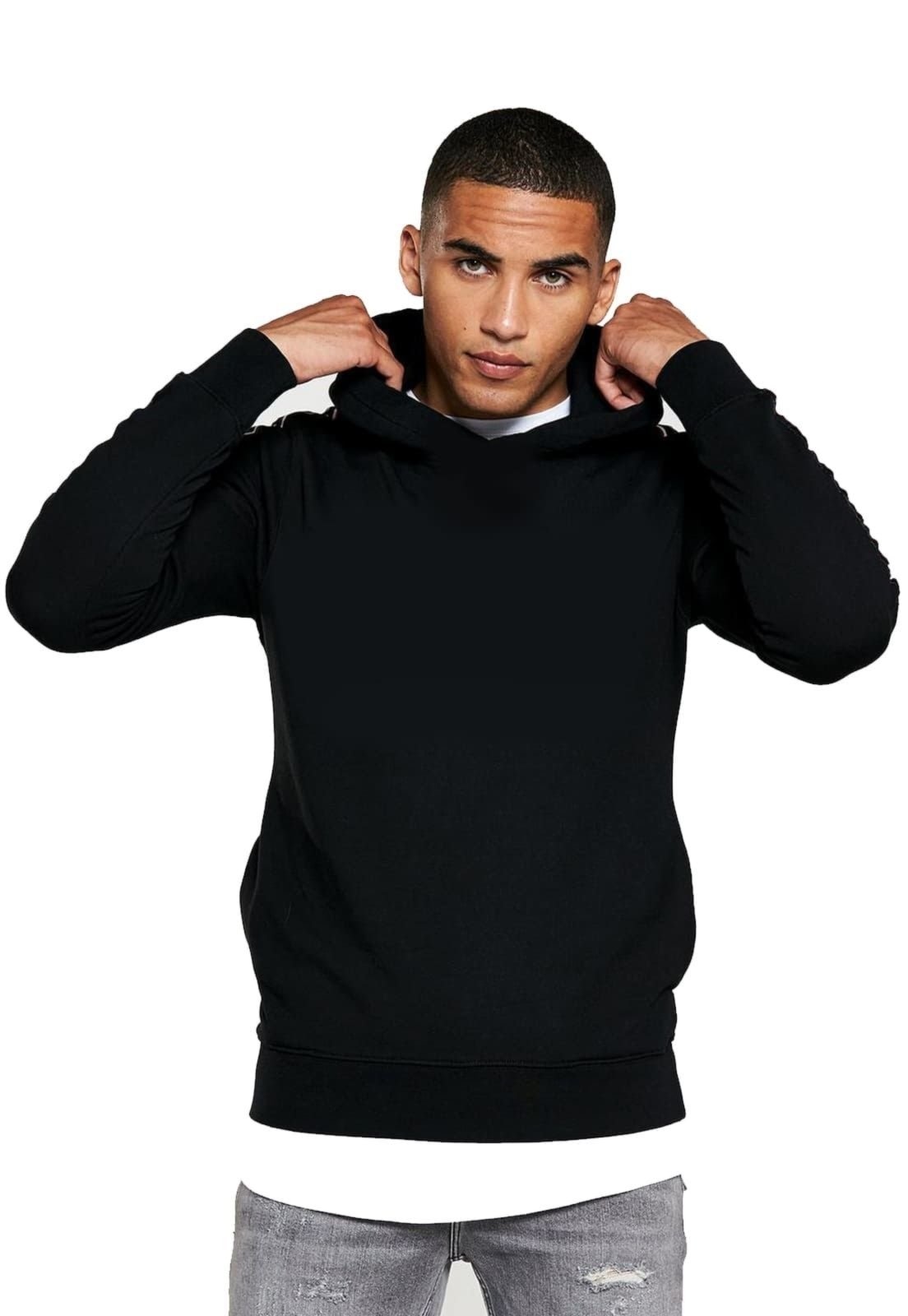 Imagem principal Moletom Di Nuevo Com Capuz Básico com Bolso Liso Swag . Di Nuevo preto