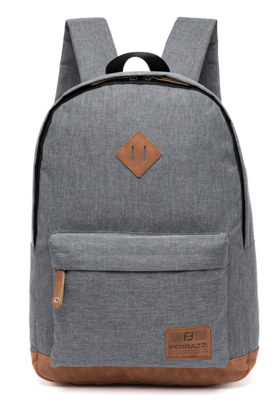 Imagem principal Mochila Escolar Universitária Casual Uso Diário Reforçada Ferrazzi cinza