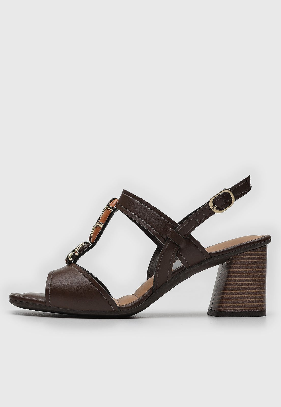 Imagem principal Sandália Feminina Dakota Detalhe Metal Salto Bloco Dakota marrom