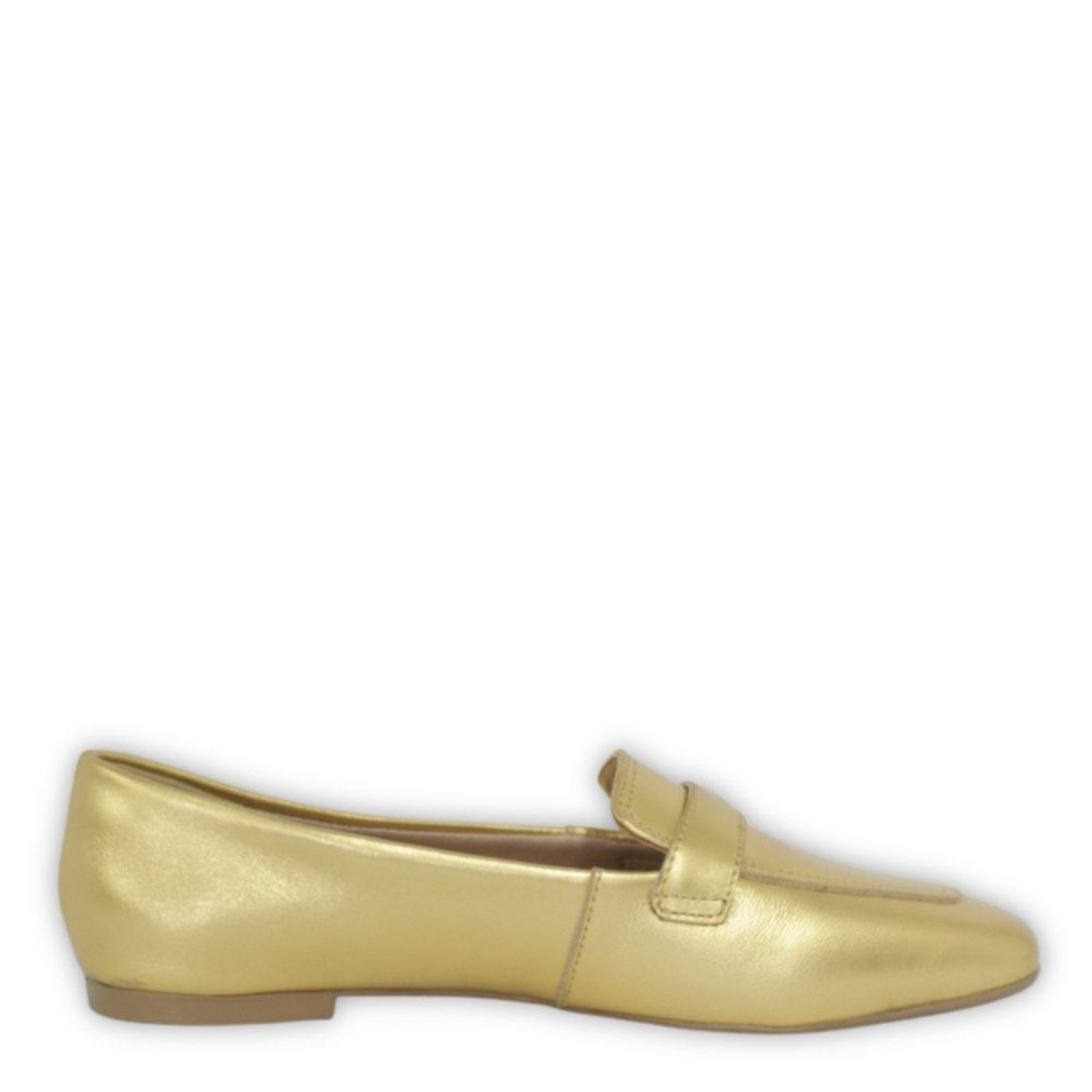 Imagem principal Sapatilha Feminina Bico Quadrado em Couro Salto Baixo Dourada Spinelli dourado