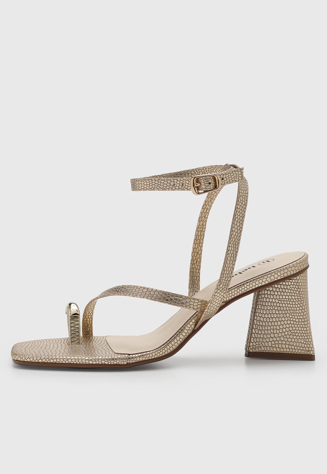 Imagem principal Sandália Feminina cê Salto Alto Dourada BEBECÊ dourado