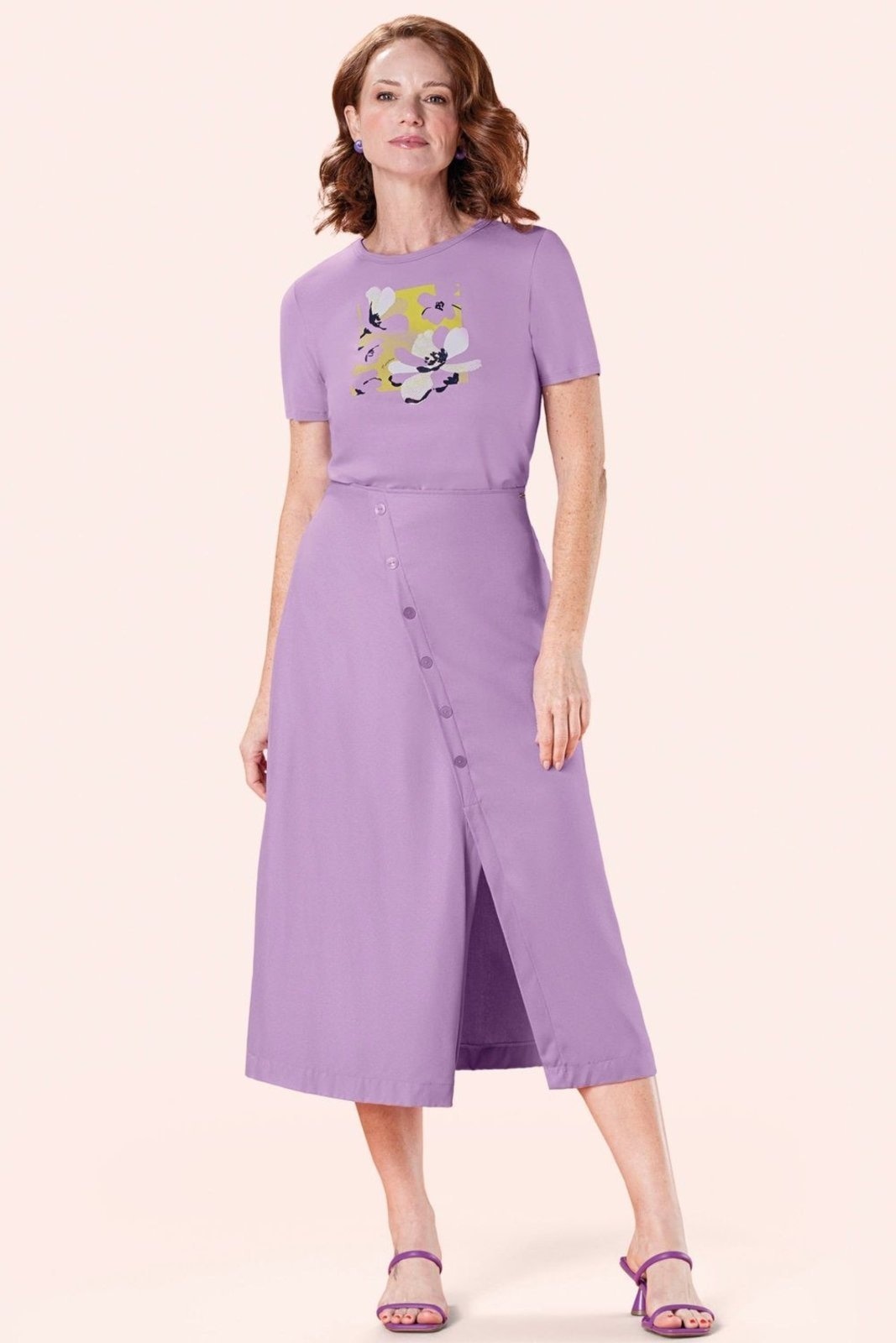 Imagem principal Saia Feminino Marialícia Marialícia lilás