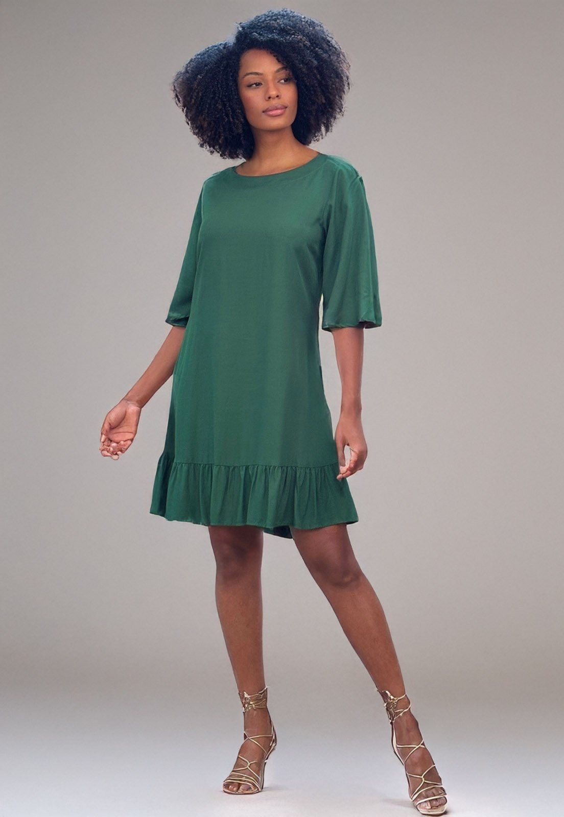 Imagem principal Vestido Amazonia Vital Curto Viscose Estampa Musgo Amazonia Vital verde