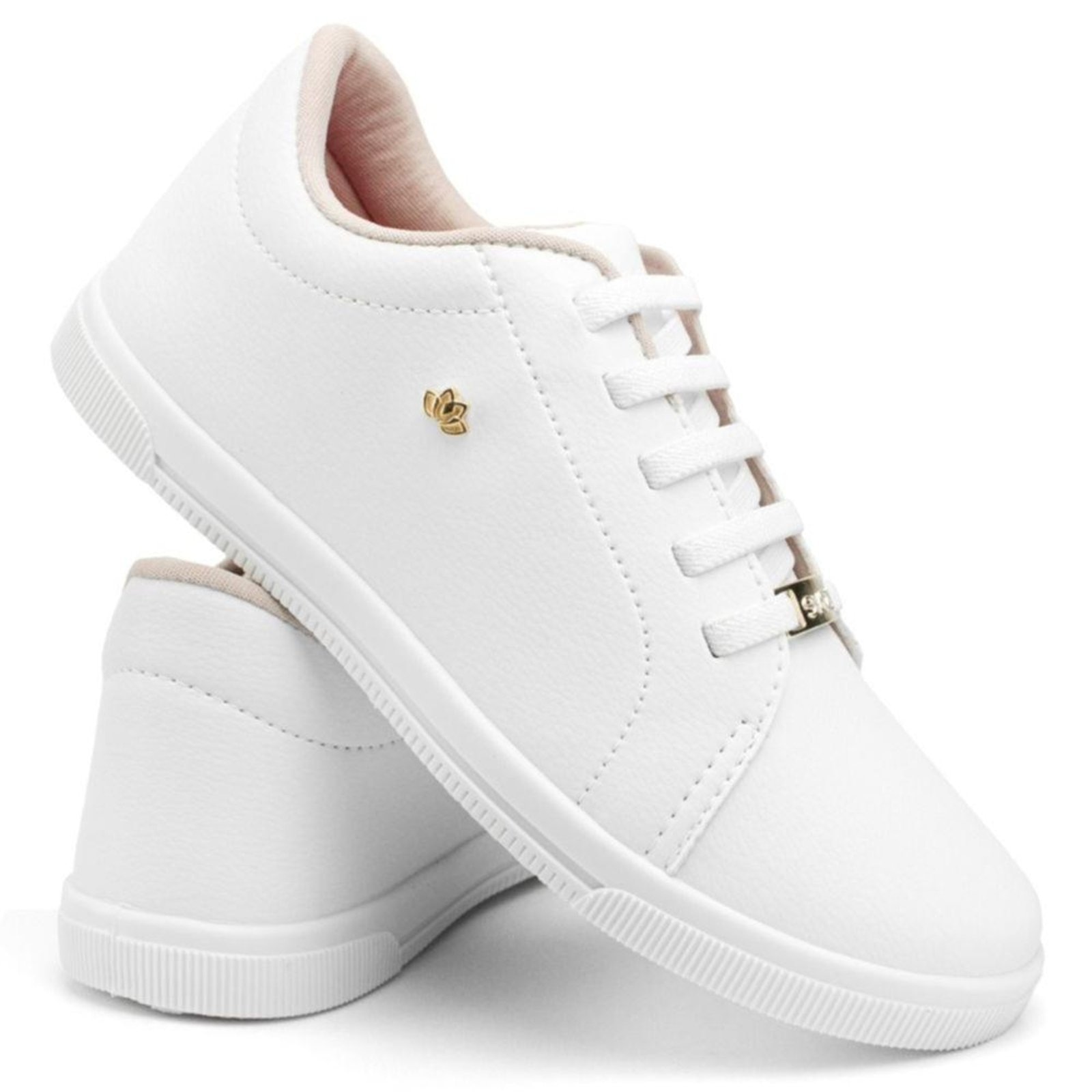 Imagem principal Tênis Feminino Sapatofran Casual Confortável Básico Flatform Dia a Dia Sapatofran branco