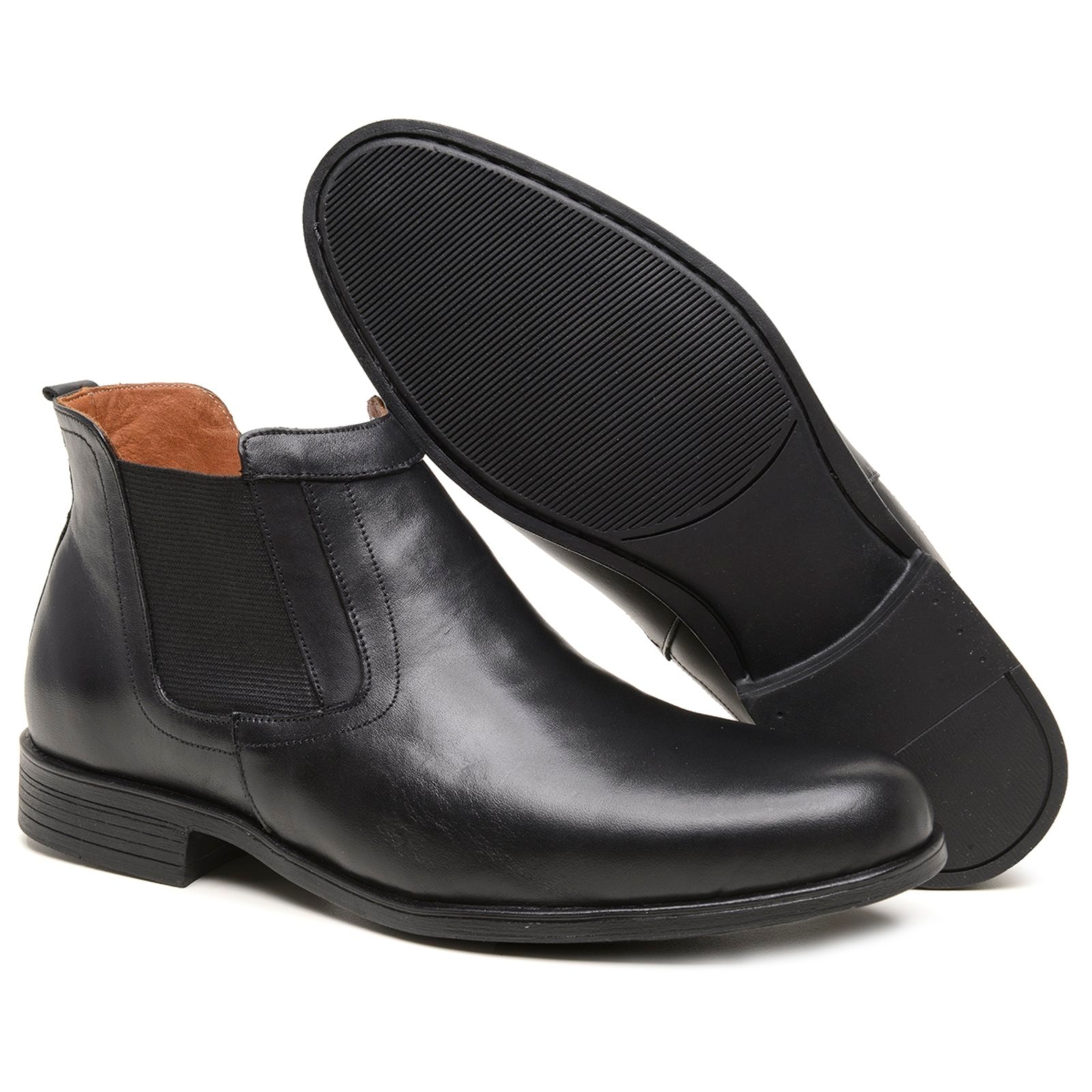 Imagem principal Bota Chelsea Masculina Veritimo Botina Social Em Couro Cano Baixo Confortável Elegante Veritimo preto