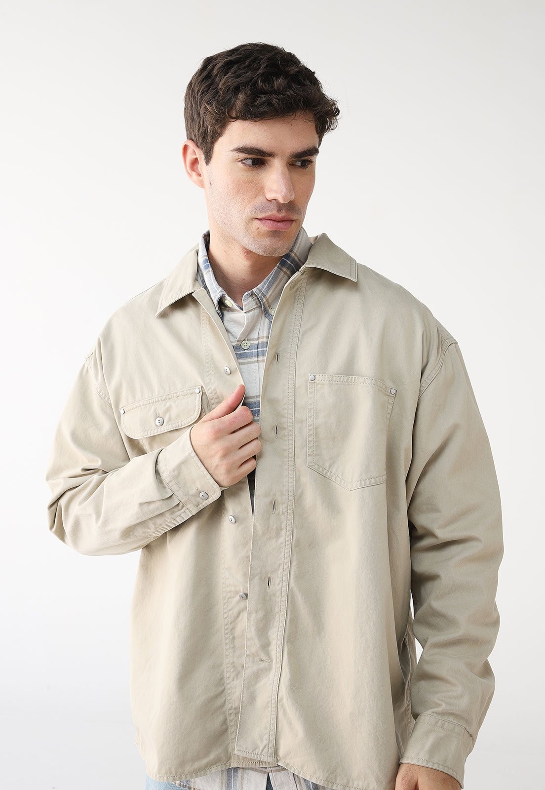 Imagem principal Camisa Jeans GAP Pockets GAP bege