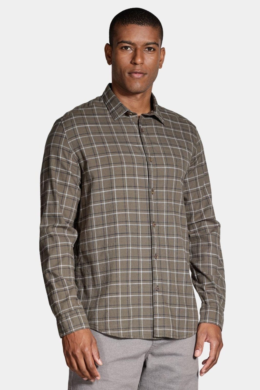 Imagem principal Camisa Aramis Manga Longa Slim Flamê Xadrez Aramis verde