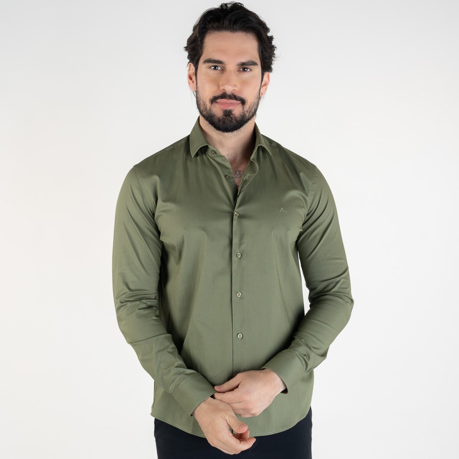 Imagem principal Camisa Aramis Icon Custom Slim Fit Musgo Aramis verde