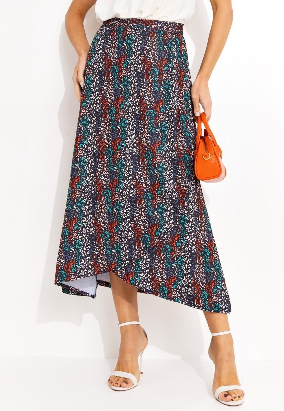 Imagem principal Saia Envelope Com Amarração Quintess estampado