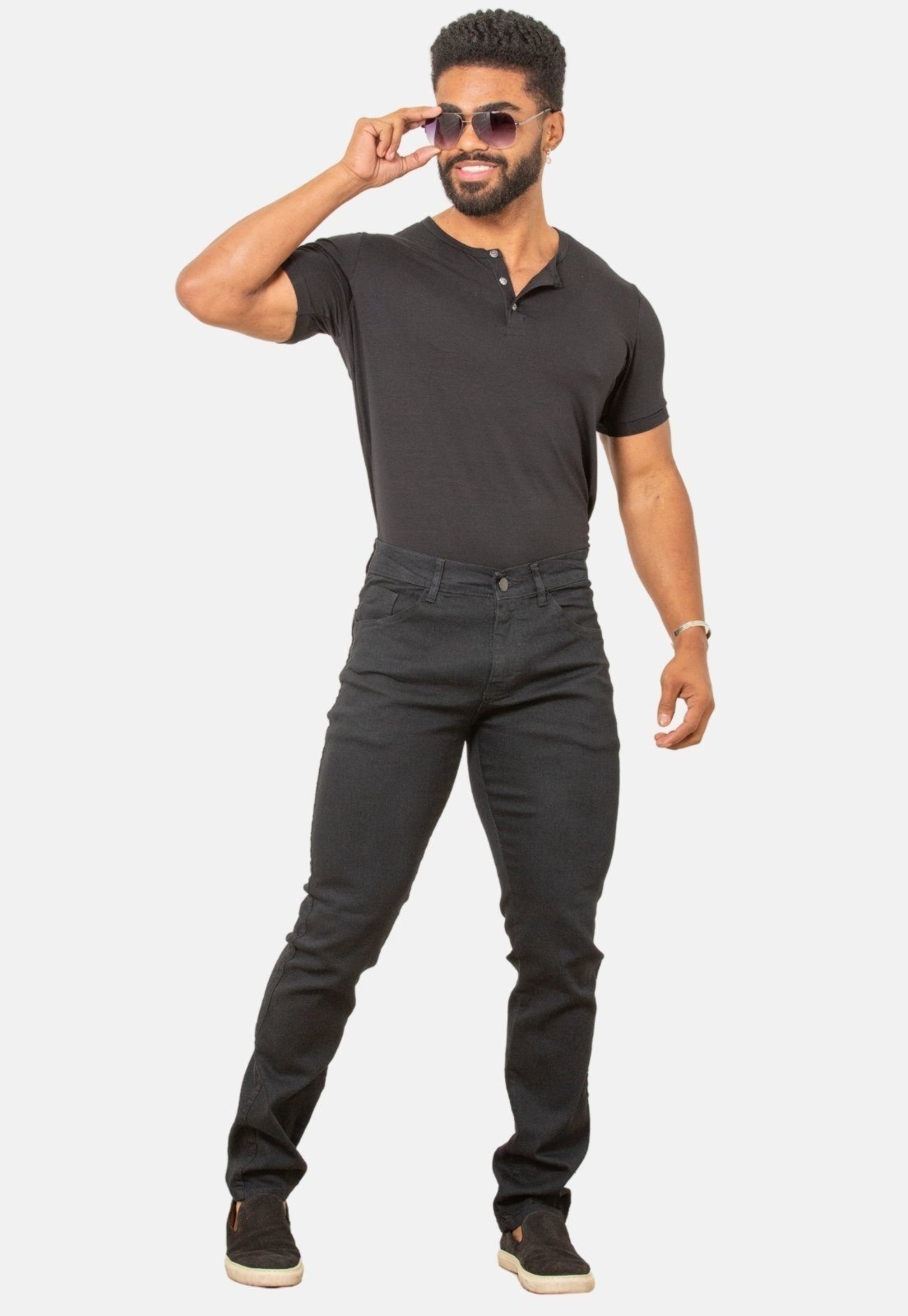 Imagem principal Calça Jeans Preta Básica Essencial Elastano BOEN JEANS preto