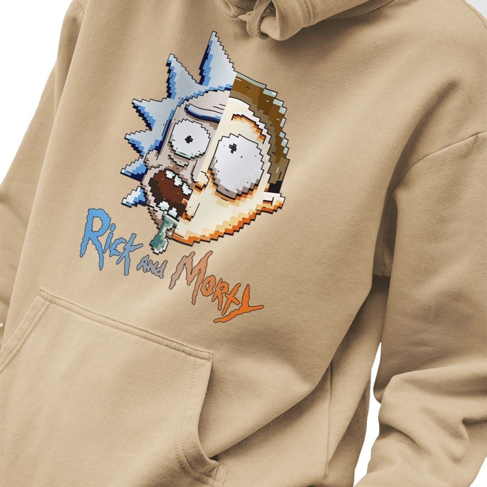 Imagem principal Blusa Moletom Estampado Masculino em Algodão 30.1 Ricky and Morty - Caqui Genuine bege caqui