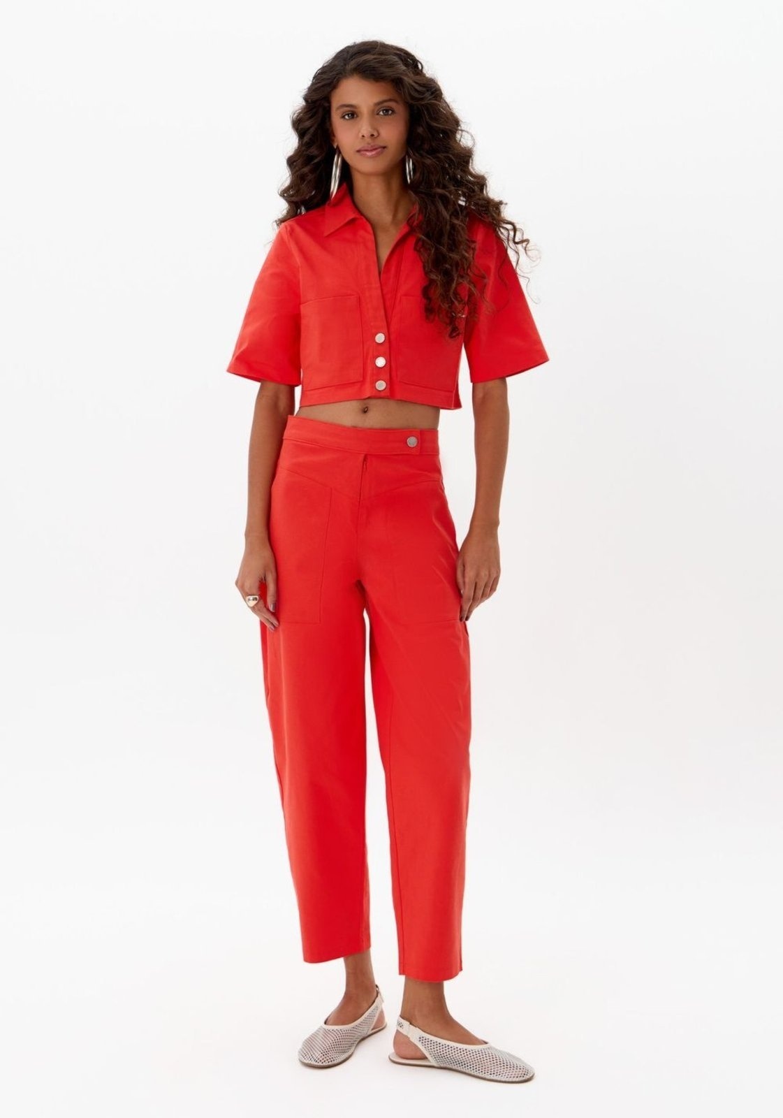 Imagem principal Calça Slouchy Cintura Média My Favorite Things vermelho