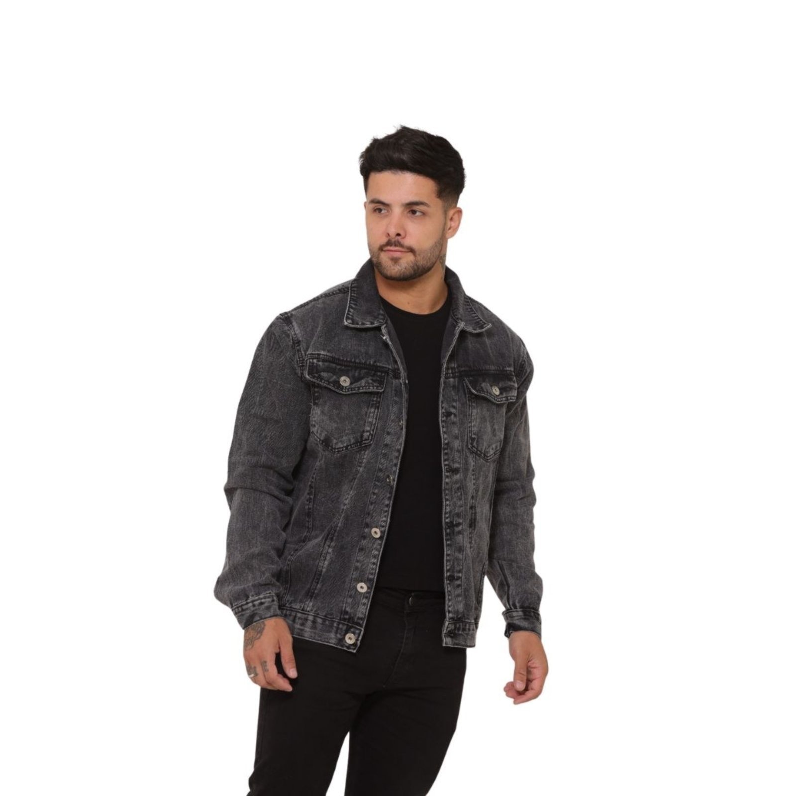 Imagem principal Jaqueta Masculina Casual Jeans Jeans Loka grafite