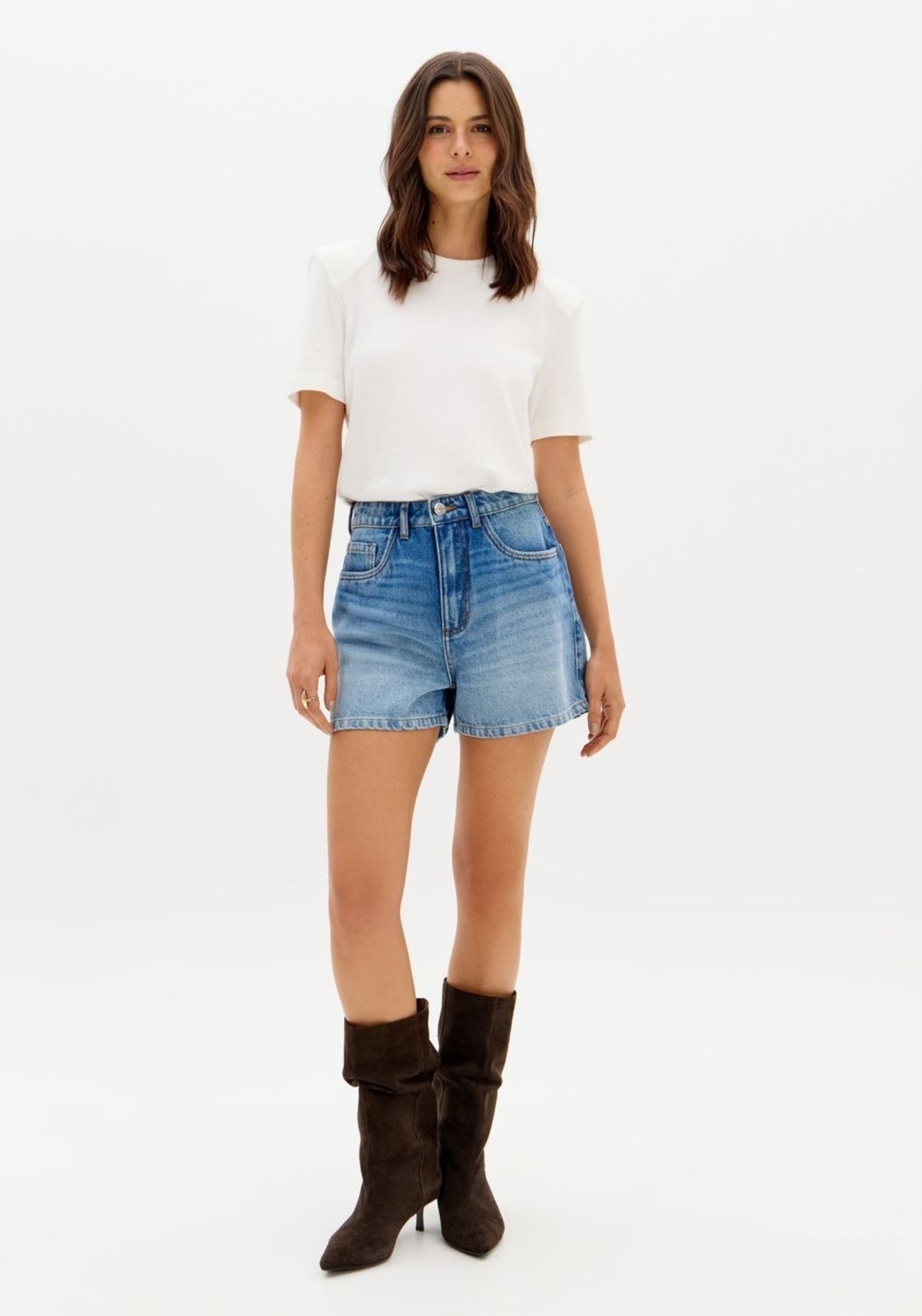 Imagem principal Short Jeans Mom Cintura Alta My Favorite Things azul