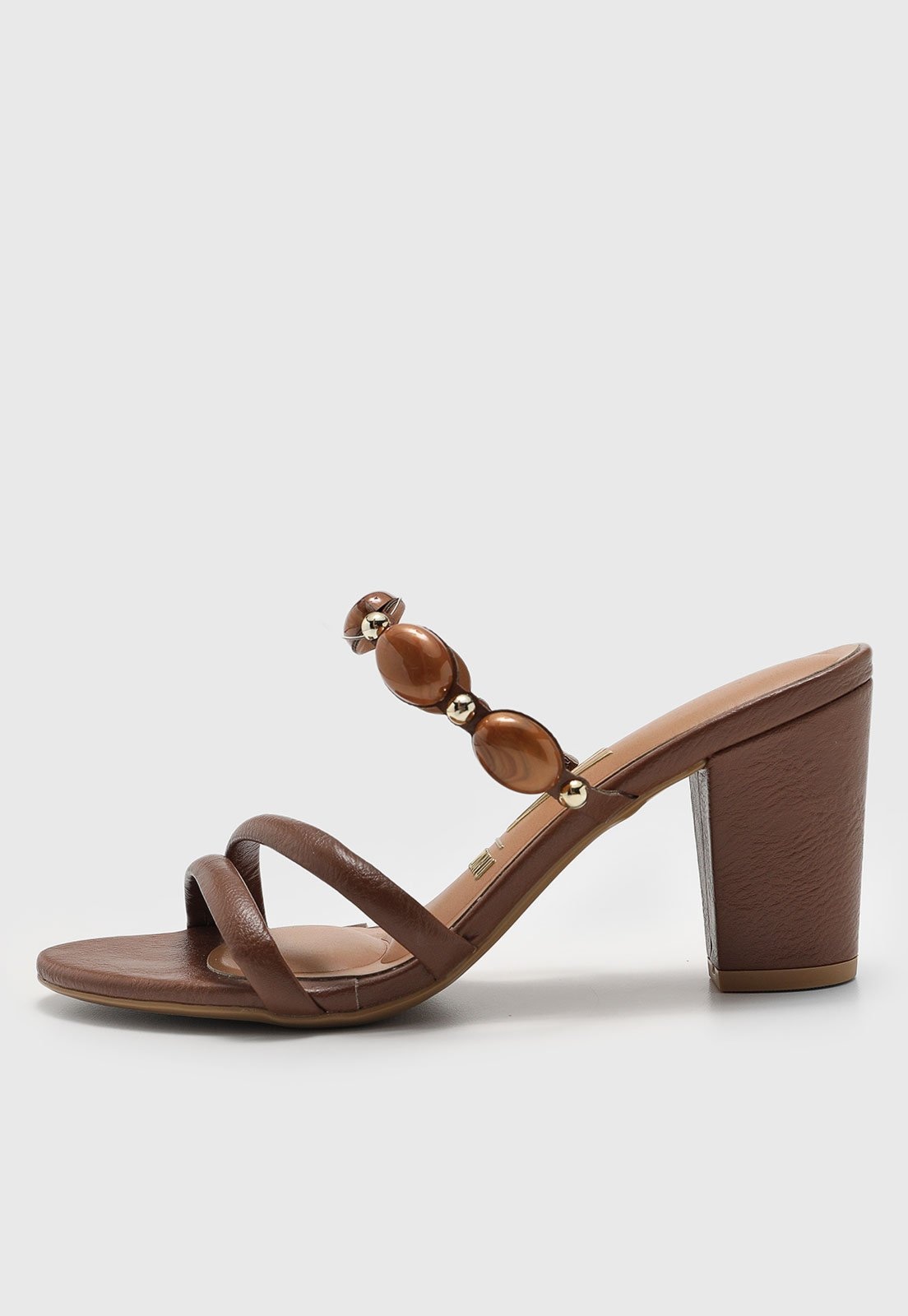 Imagem principal Sandália Feminina Vizzano Salto Grosso Esferas VIZZANO marrom