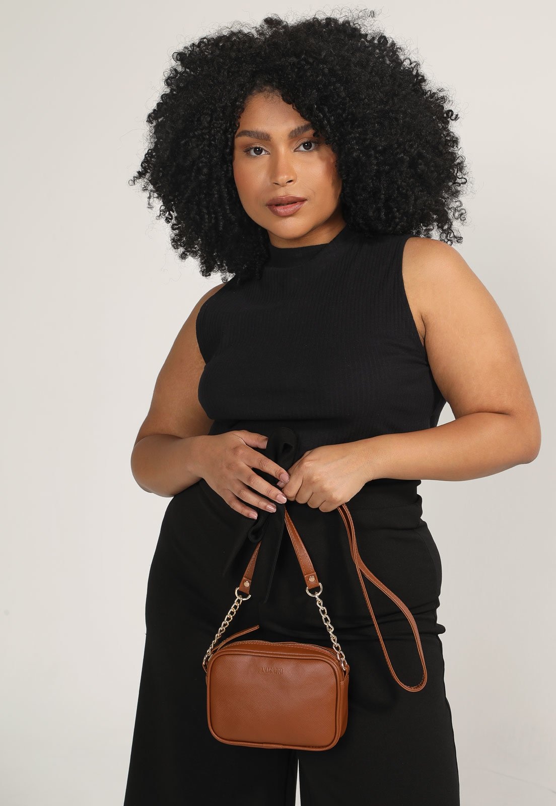 Imagem principal Bolsa Anacapri Recorte Corrente Anacapri caramelo