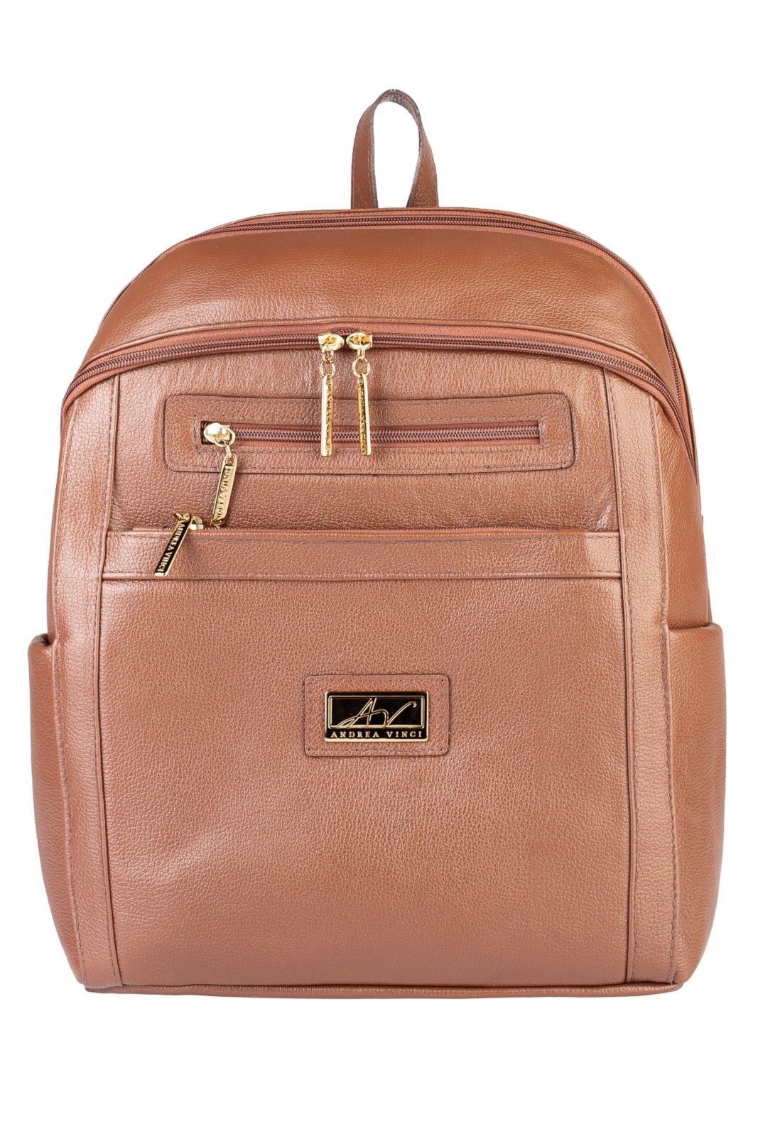 Imagem principal Mochila grande de couro liso Marcela - Whisky Andrea Vinci preto