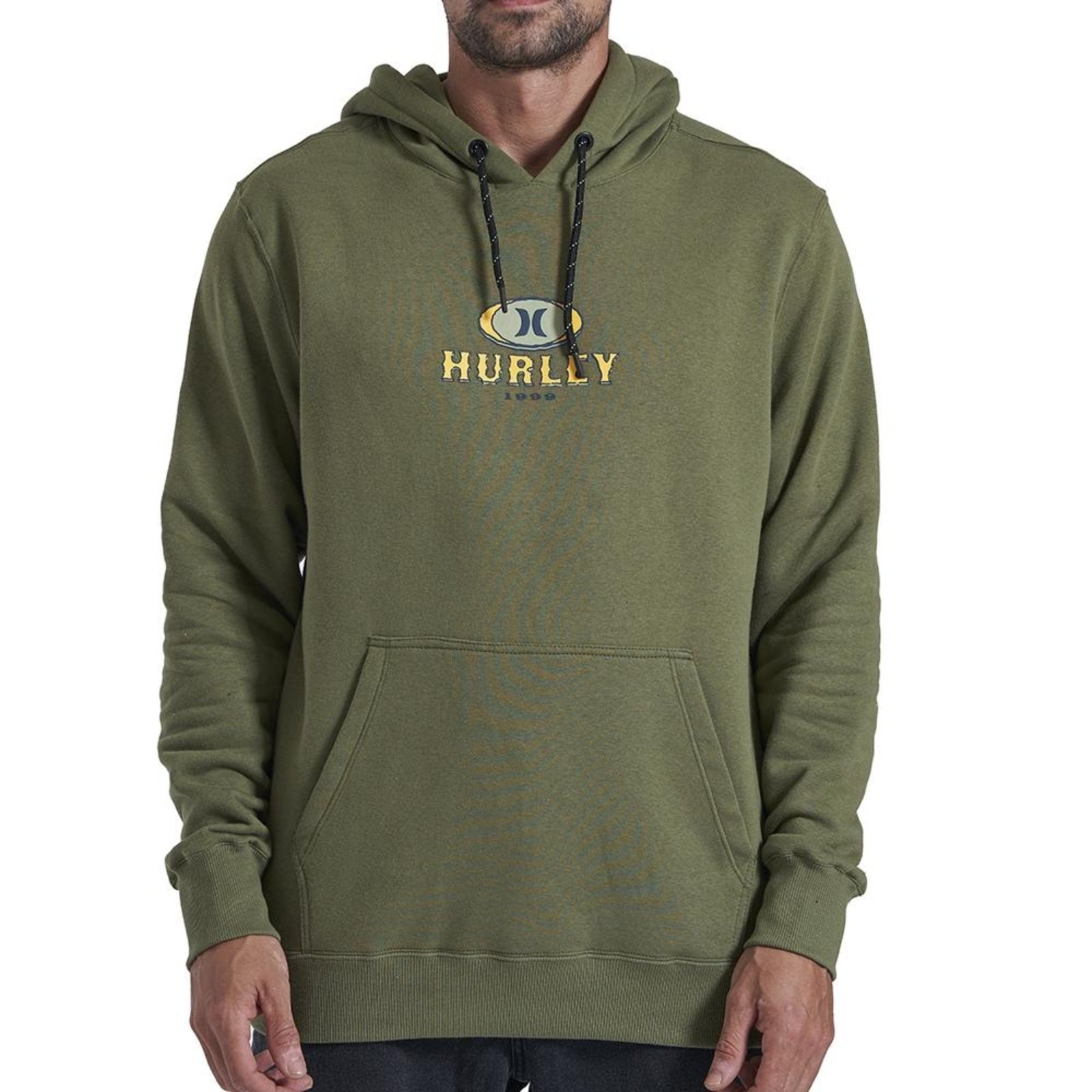 Imagem principal Moletom Hurley Canguru Retro Waves WT25 Masculino Militar hurley verde