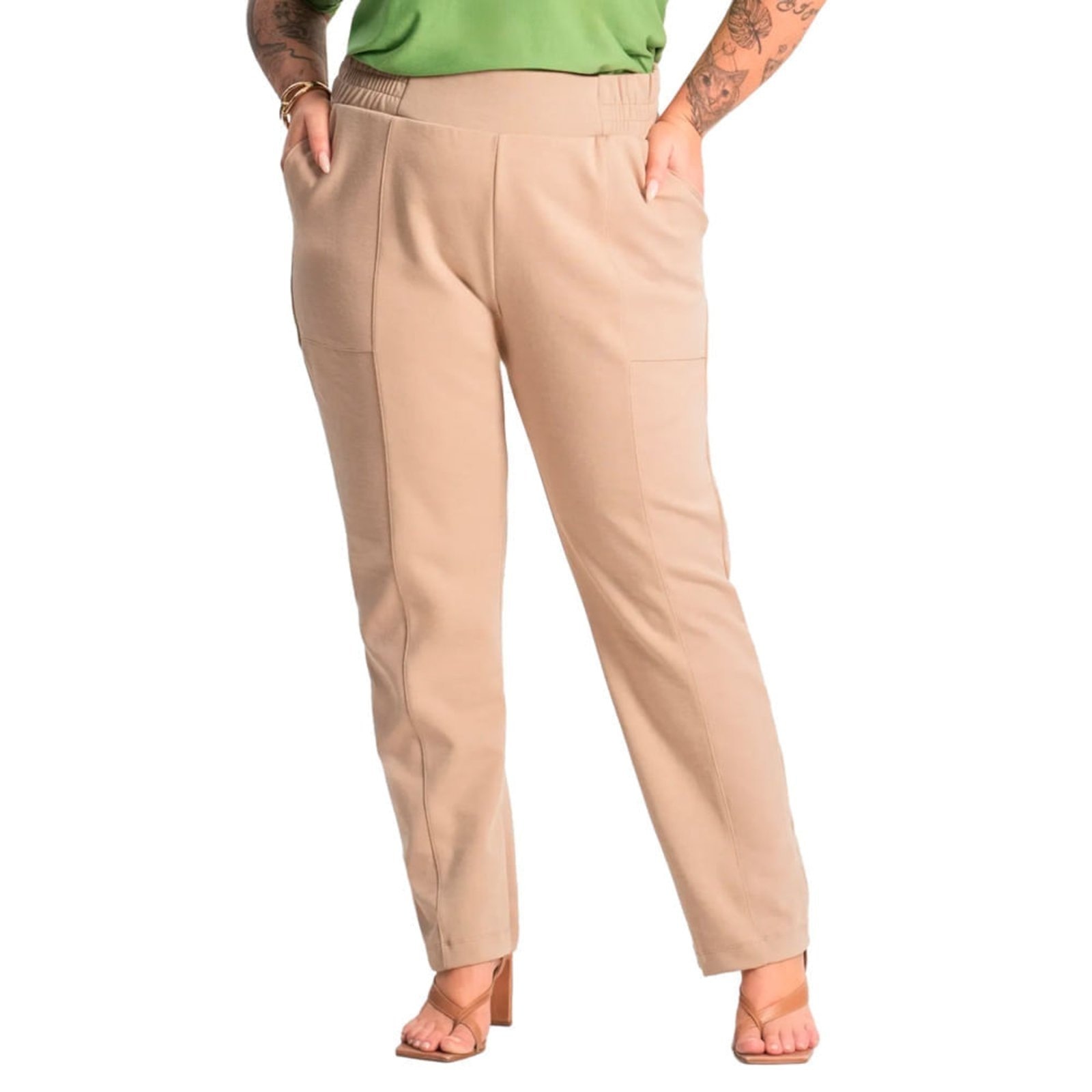 Imagem principal Calça Feminina Secret Glam Plus Size com Elástico Rovitex nude