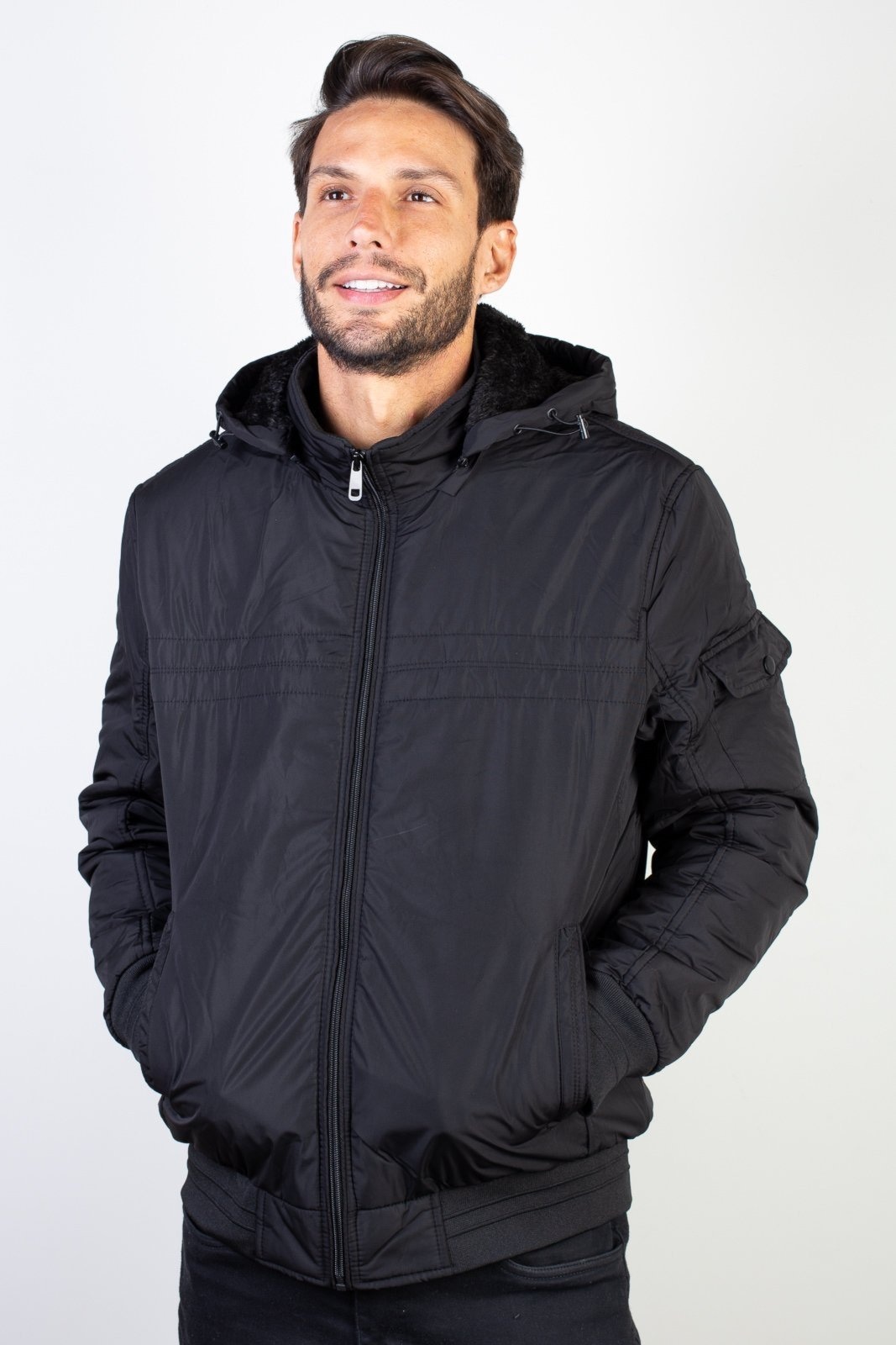 Imagem principal Jaqueta Enluaze Masculina Impermeável Com Capuz 94265 Enluaze preto