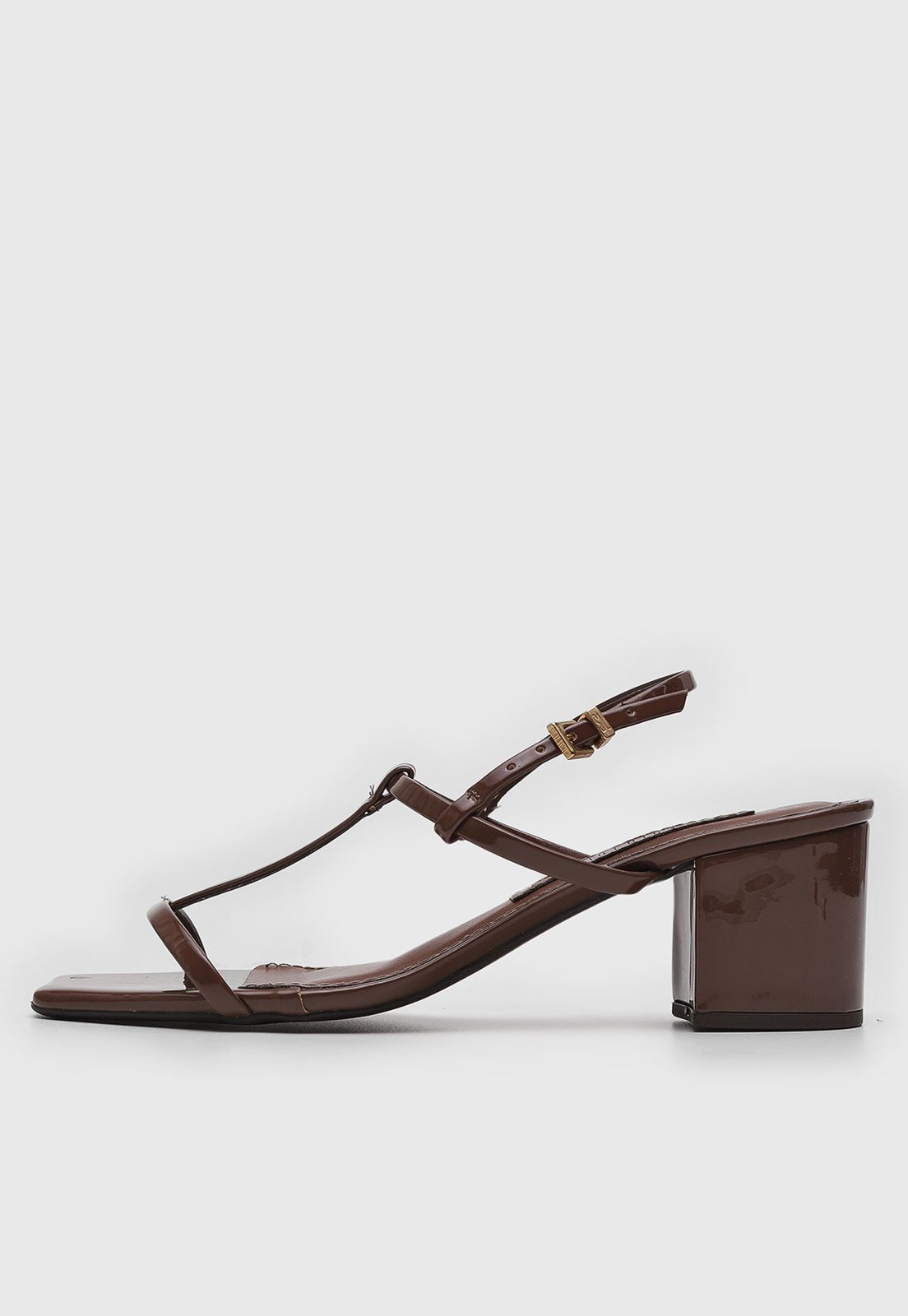 Imagem principal Sandália Feminina Santa Lolla Salto Bloco Verniz Santa Lolla marrom