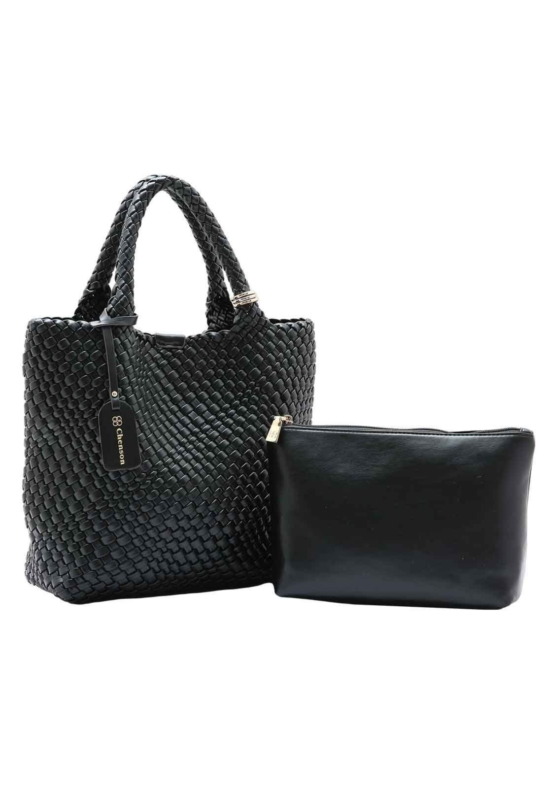 Imagem principal Kit Bolsa Feminina + Necessaire Chenson Original Tressê Elegance Mão 3485003 Chenson preto