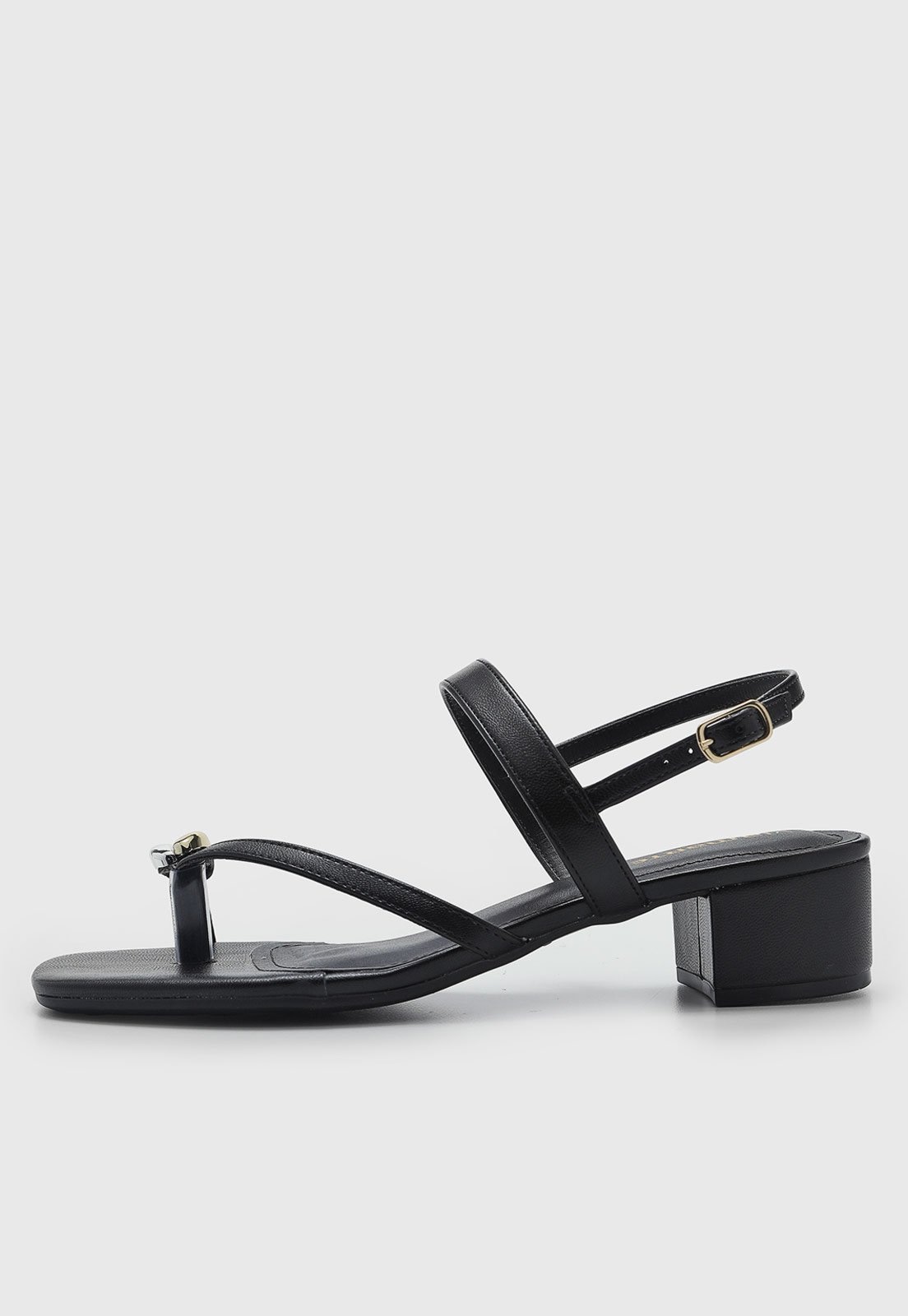 Imagem principal Sandália Feminina Via Marte Salto Baixo Ponta Quadrada Preta VIA MARTE preto