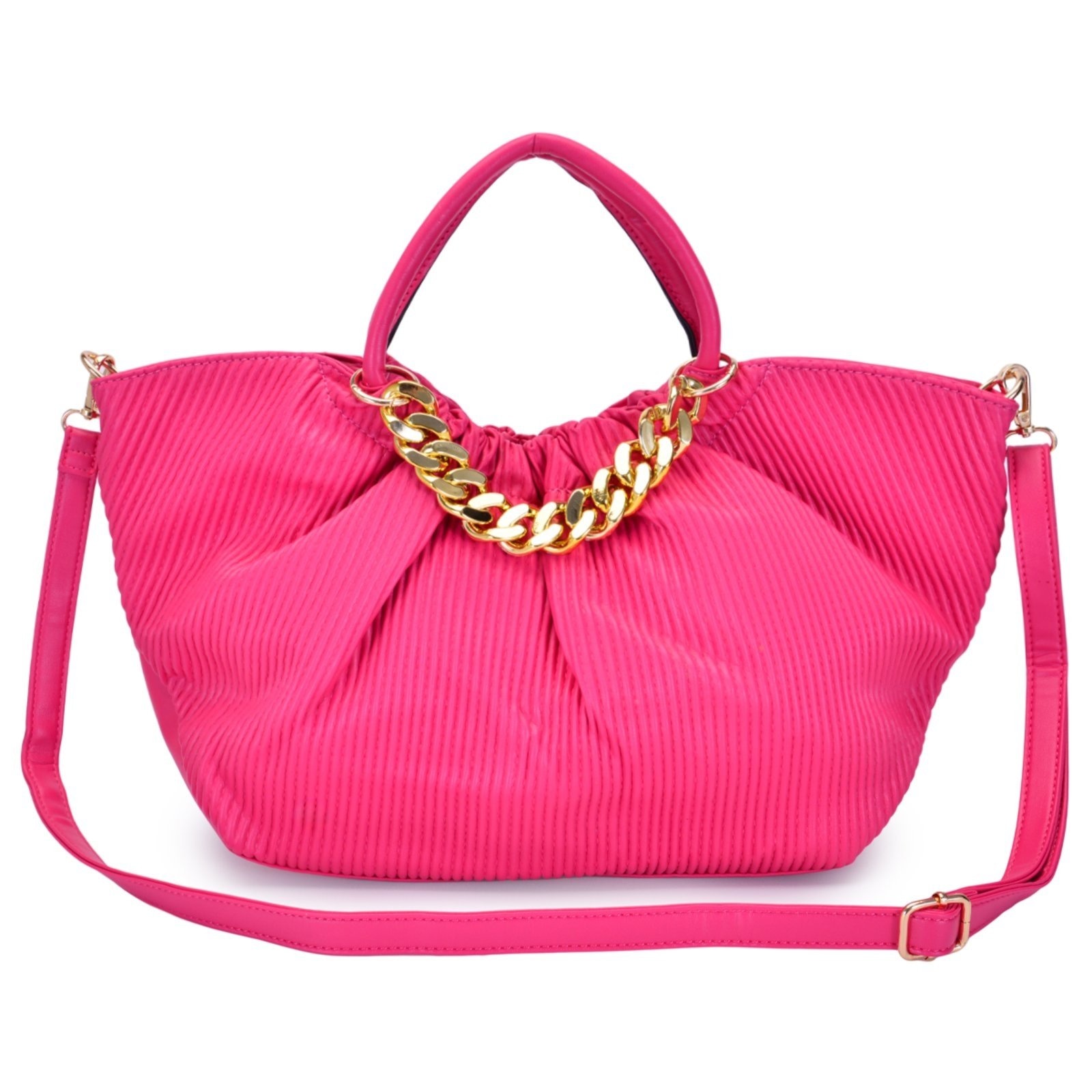 Imagem principal Bolsa Feminina Grande Saco Sacola Transversal de Ombra Alça de Mão e Regulável Rute Paula pink