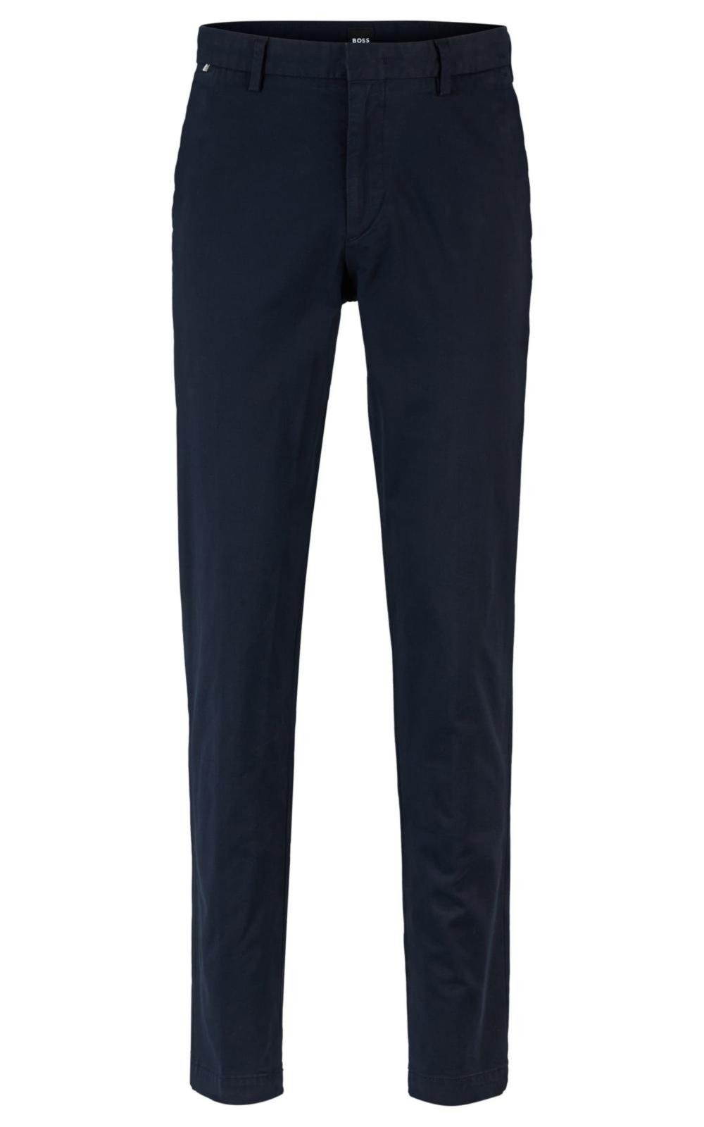 Imagem principal Calças Chino Slim-Fit Em Gabardine Stretch Boss azul marinho