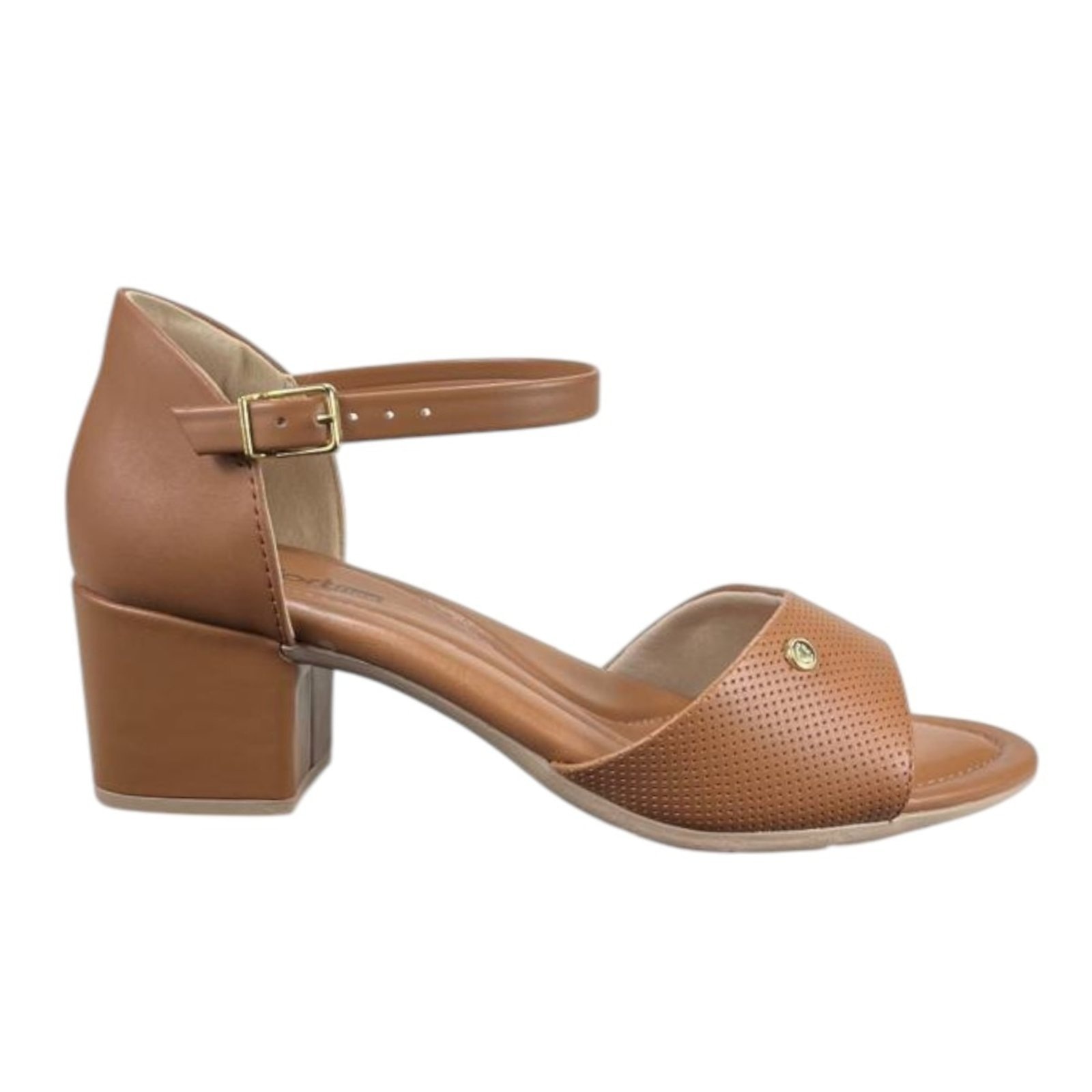 Imagem principal Sandália Comfortflex Salto Feminino PointPlus 2557405 Camel Comfortflex preto